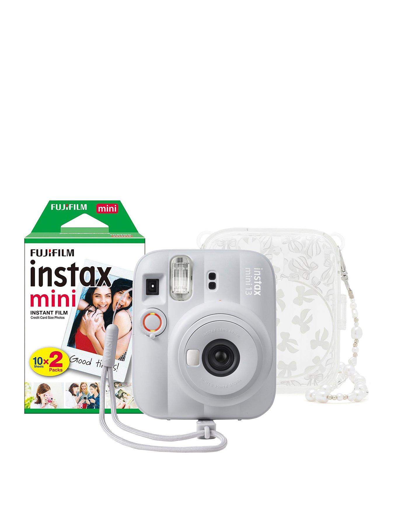 Fujifilm Instax Mini 13 Camera inc Skinny Dip Case & 20 Shot Film - Clay White
