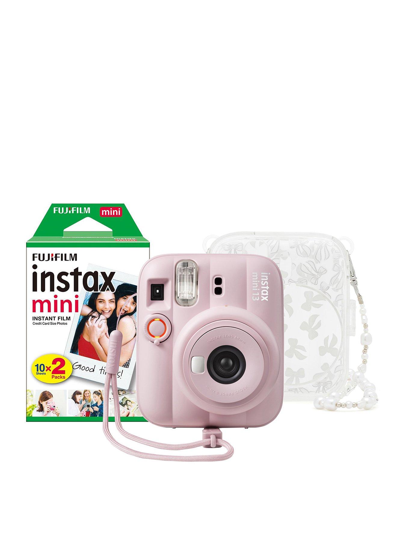 Fujifilm Instax Mini 13 Camera inc Skinny Dip Case & 20 Shot Film - Candy Pink