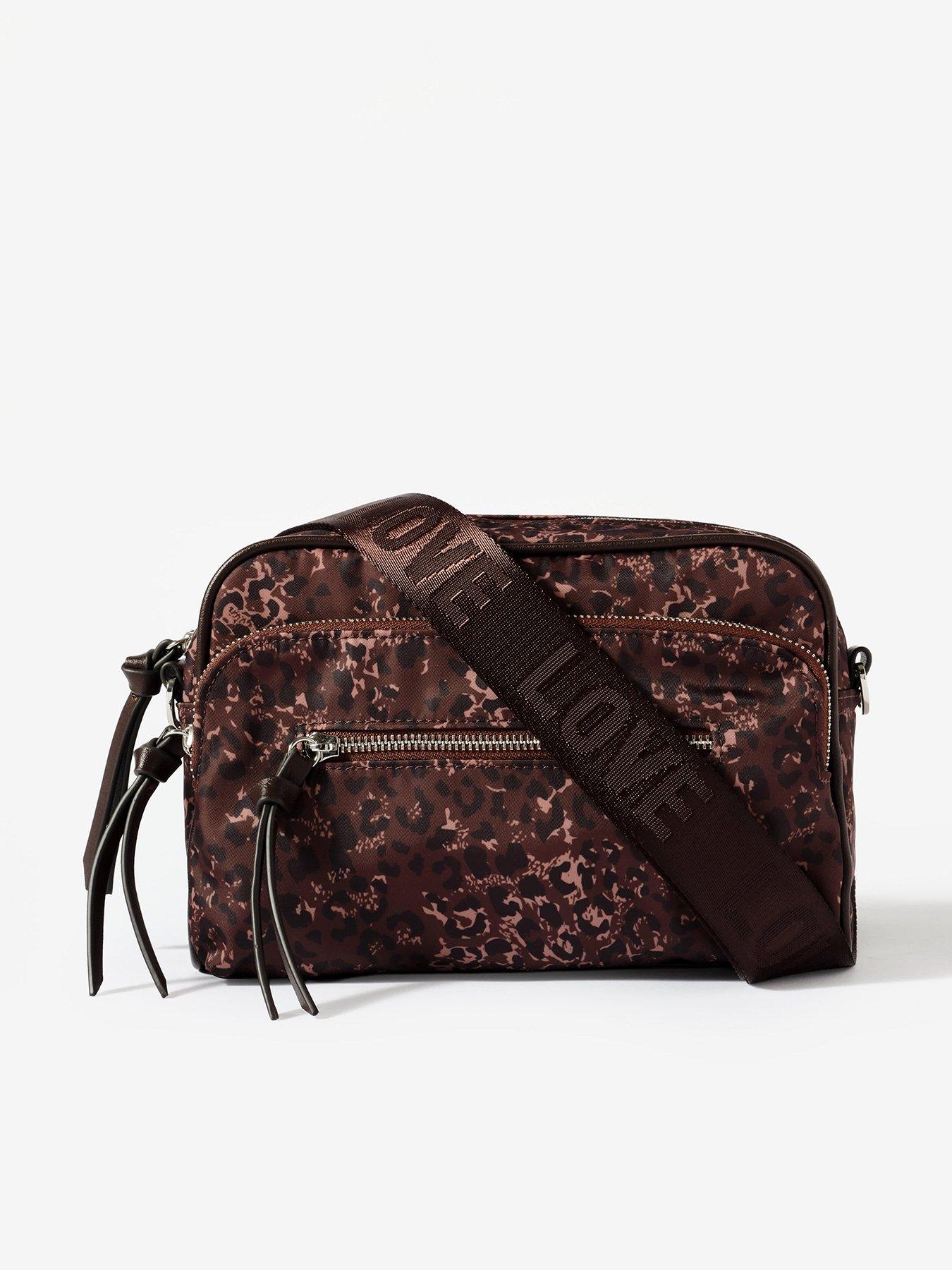 Mint Velvet Edie Leopard Crossbody Bag - Brown