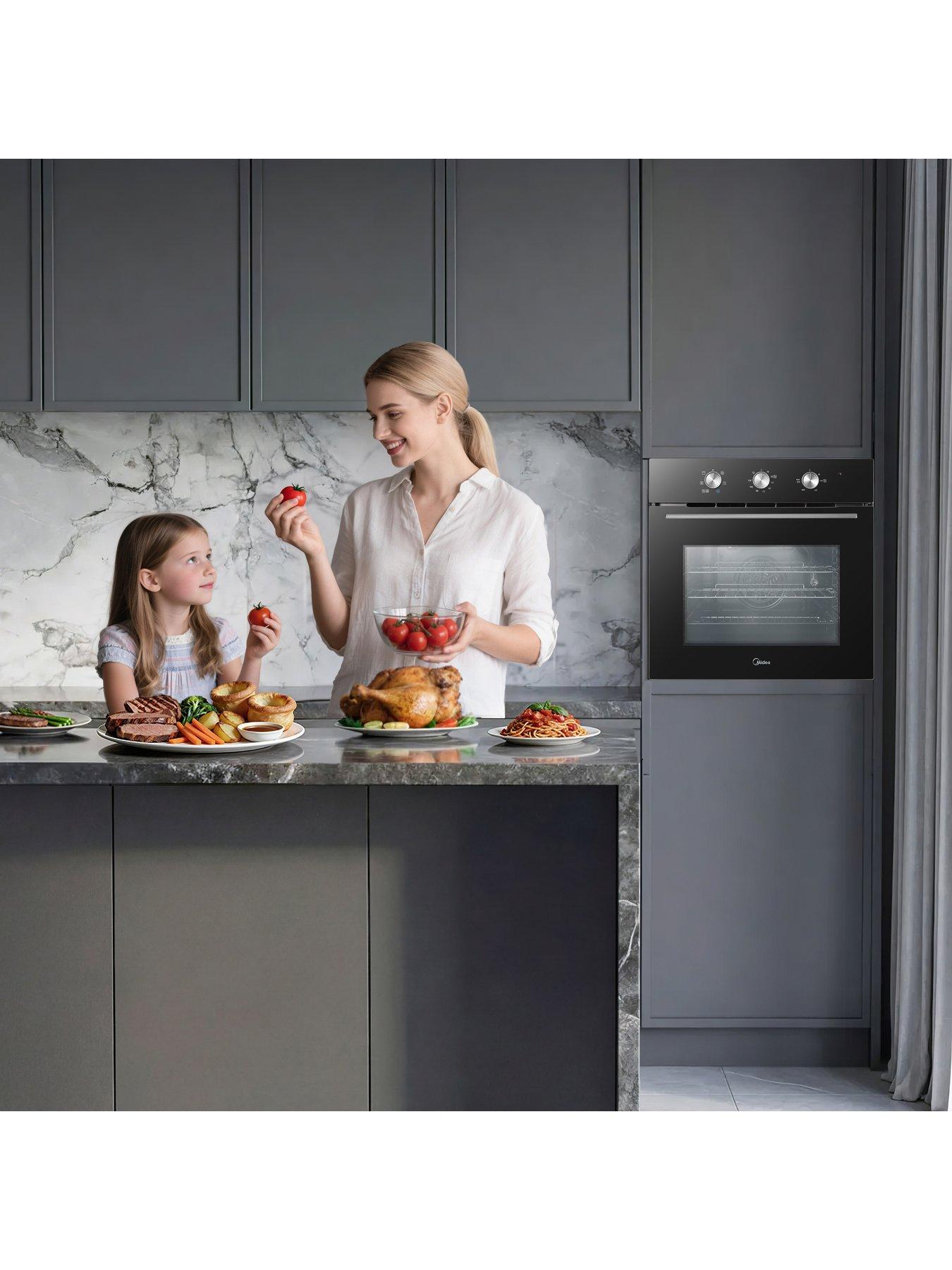 Image 3 of 7 of Midea MBO65M90M1-BK Fan Built-In Single Oven - Black