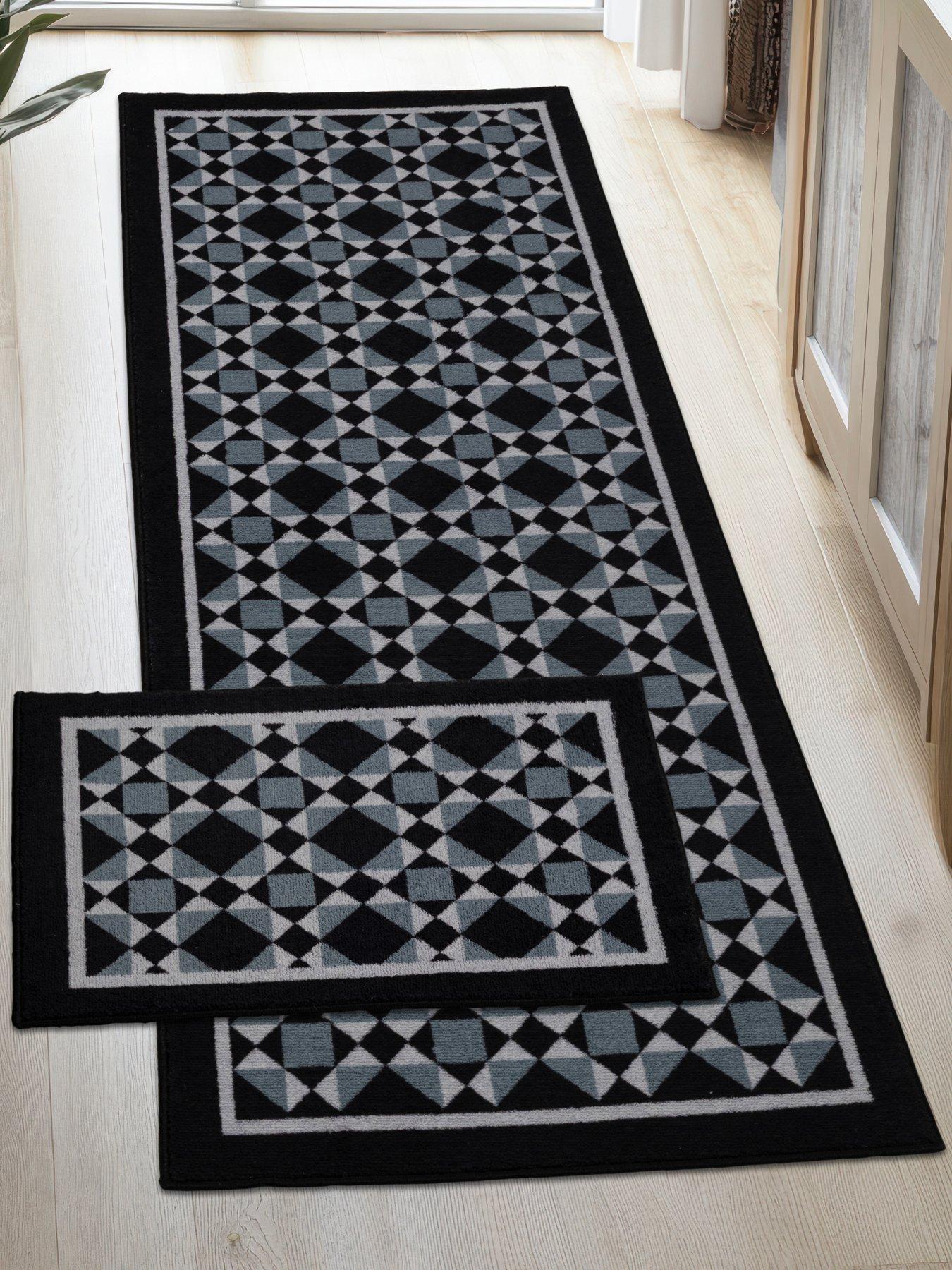 The Very Collection Deco Traditional Runner And Dooor Mat Set