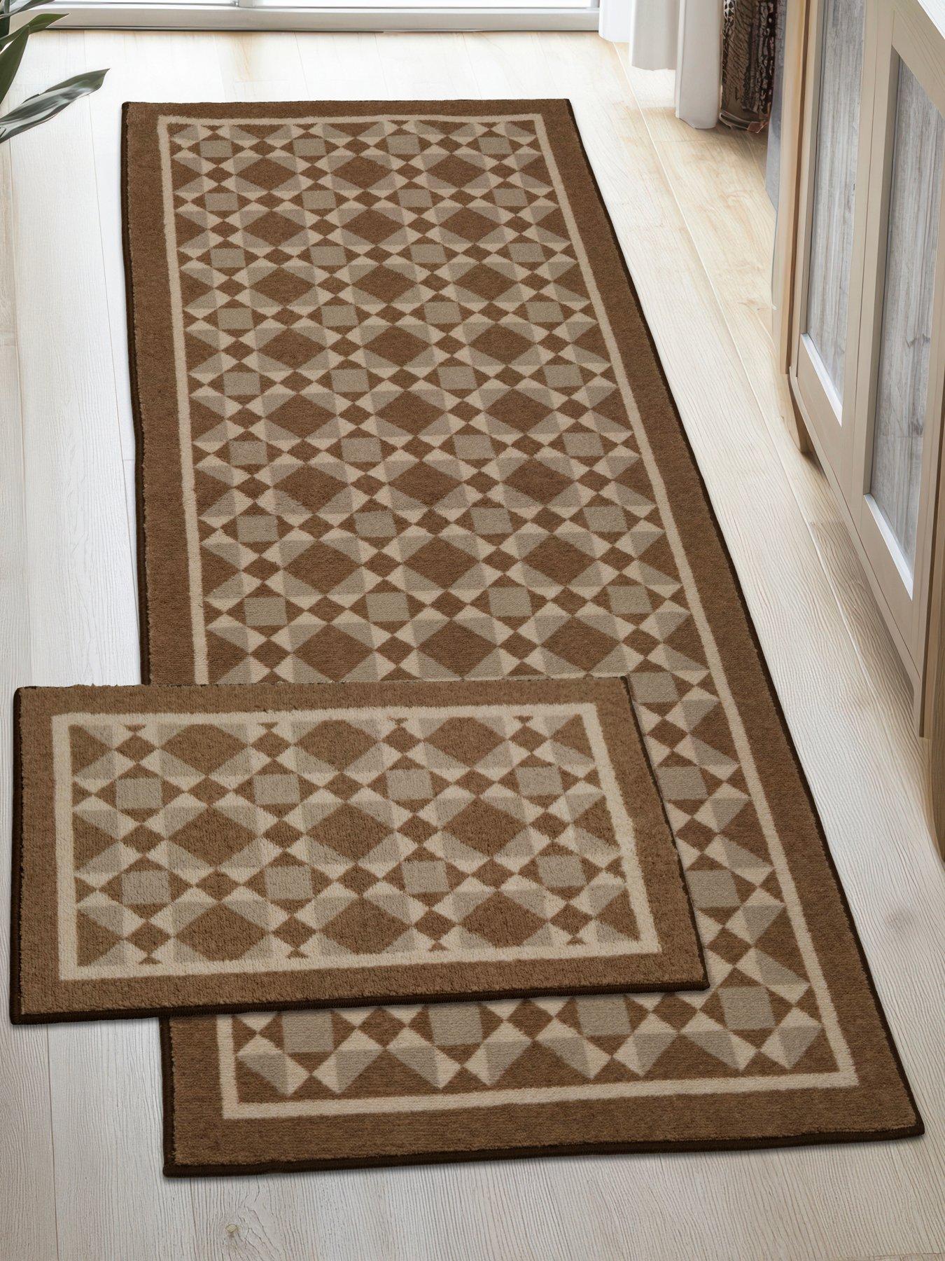 The Very Collection Deco Traditional Runner And Dooor Mat Set