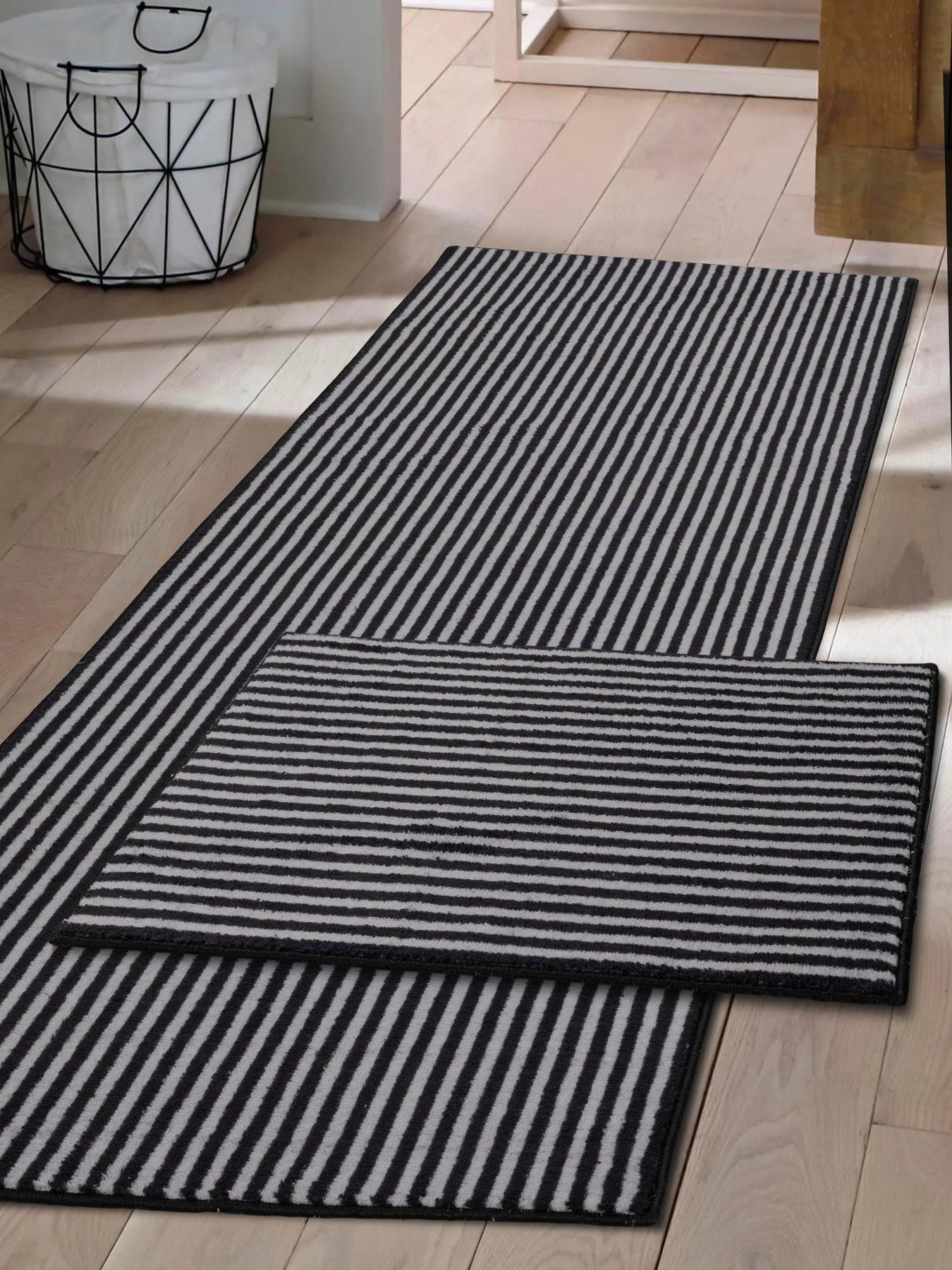 The Very Collection Deco Stripe Runner And Dooor Mat Set
