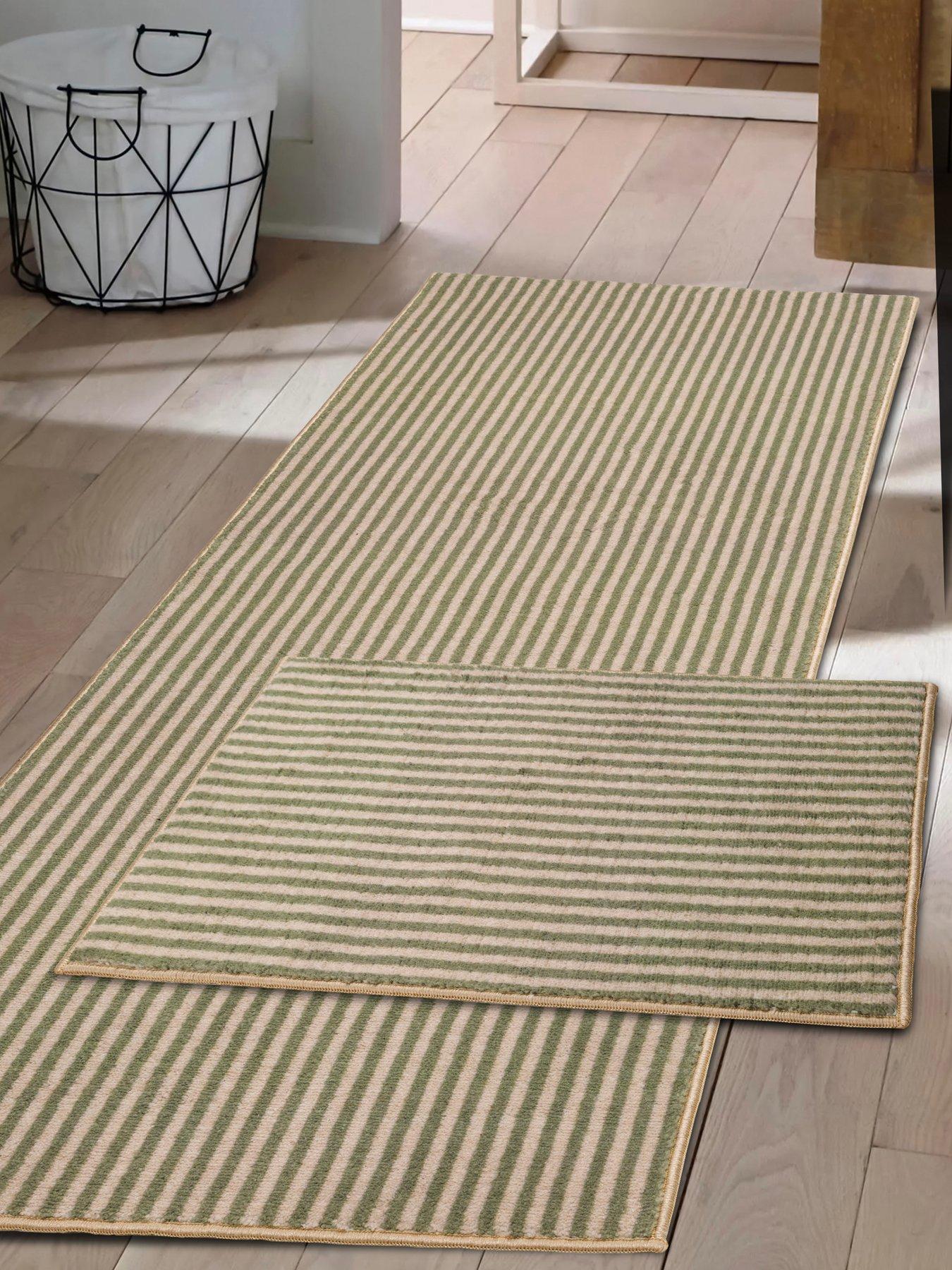 The Very Collection Deco Stripe Runner And Dooor Mat Set