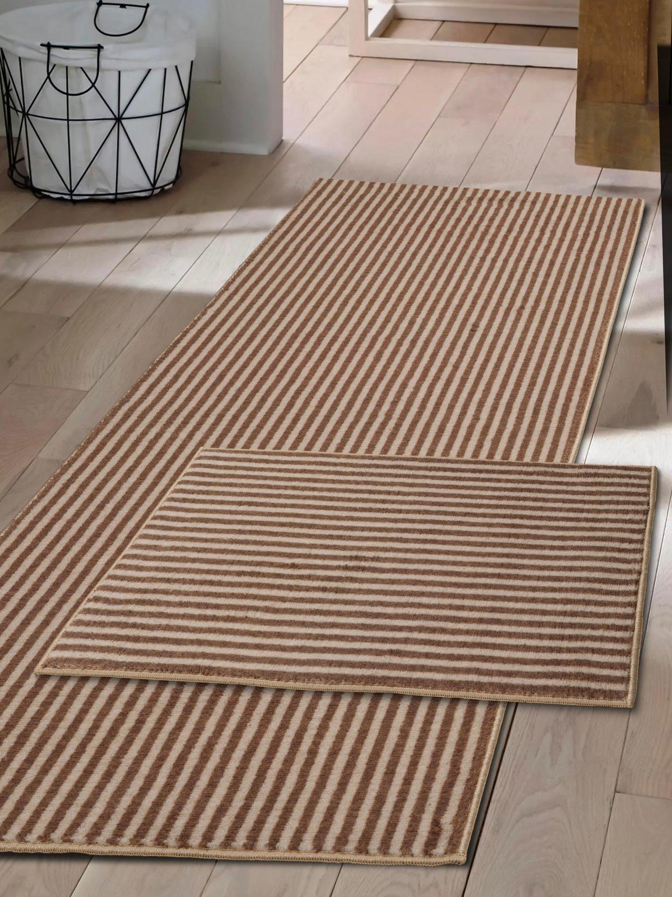The Very Collection Deco Stripe Runner And Dooor Mat Set