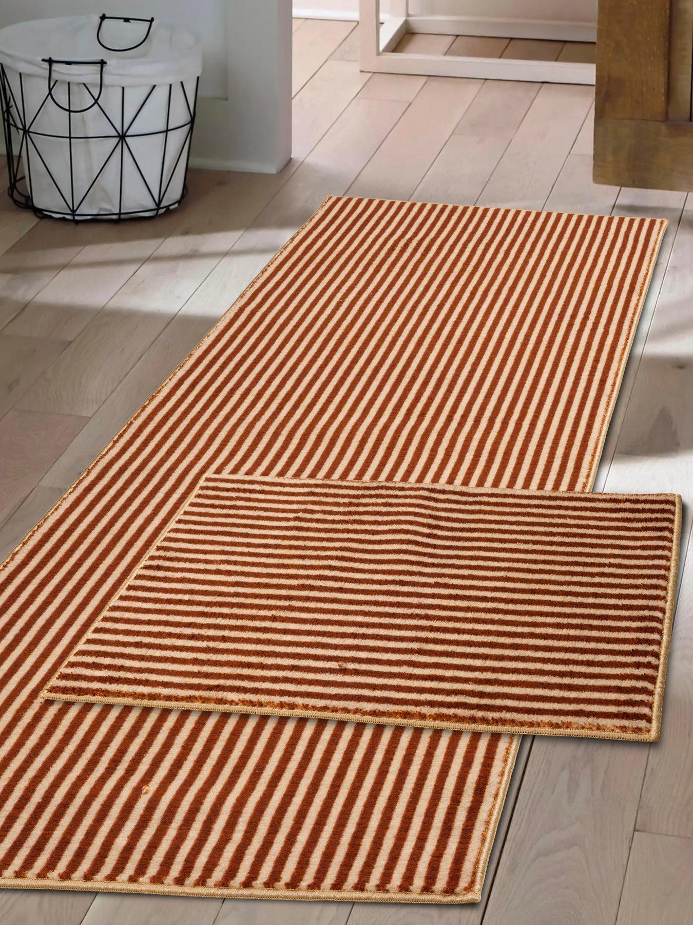 The Very Collection Deco Stripe Runner And Dooor Mat Set