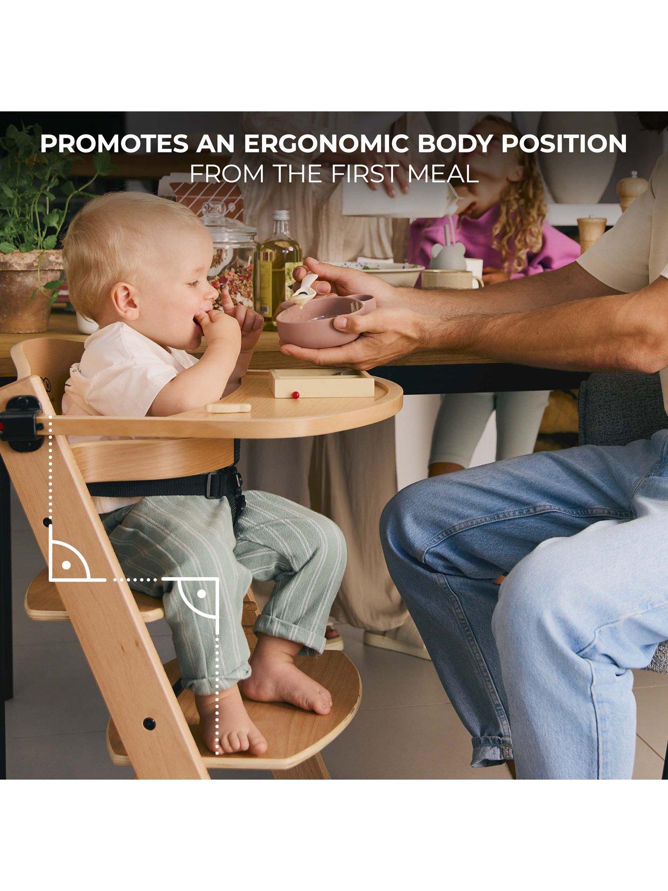 Image 4 of 8 of Kinderkraft wooden high chair ENOCK BEIGE