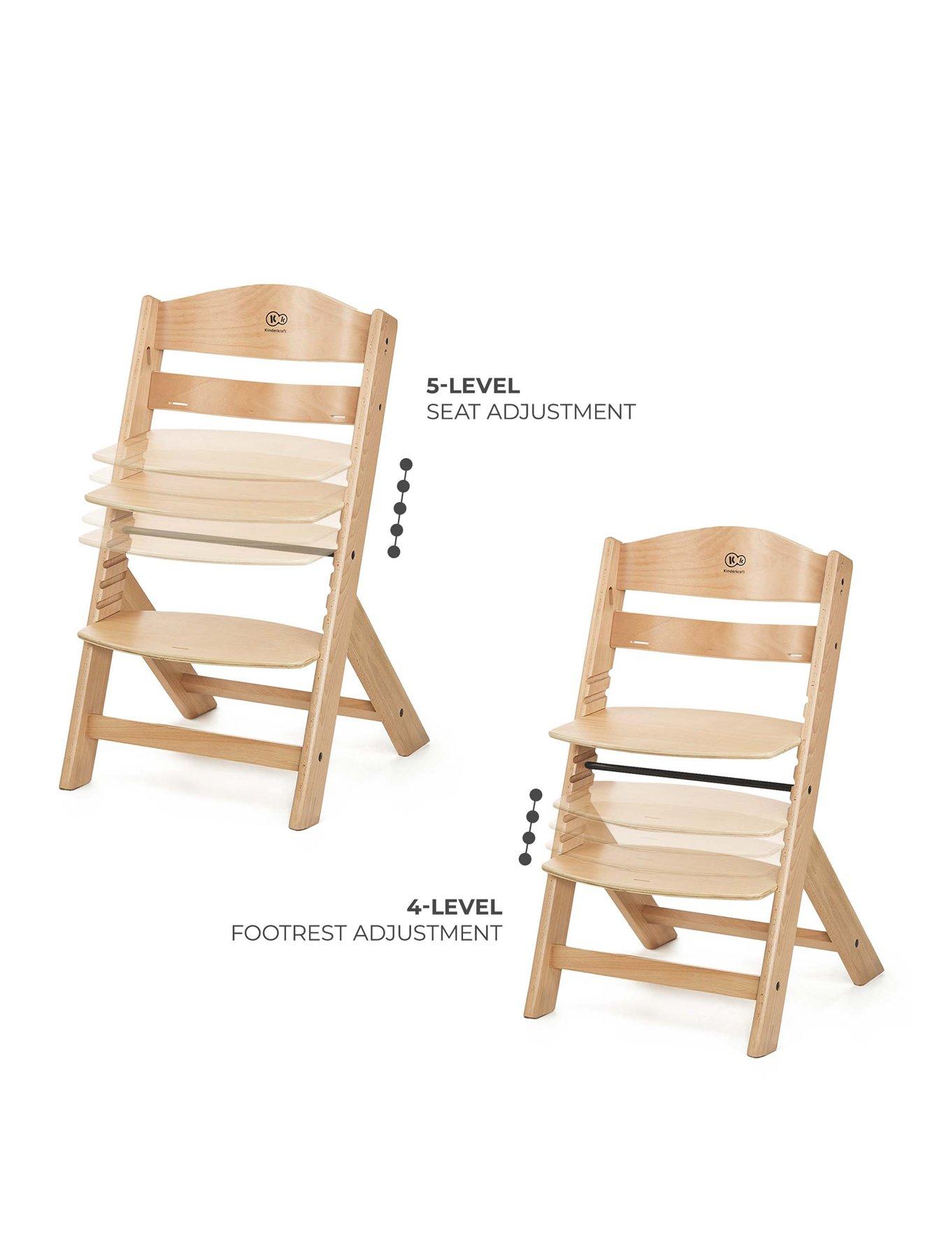 Image 6 of 8 of Kinderkraft wooden high chair ENOCK BEIGE