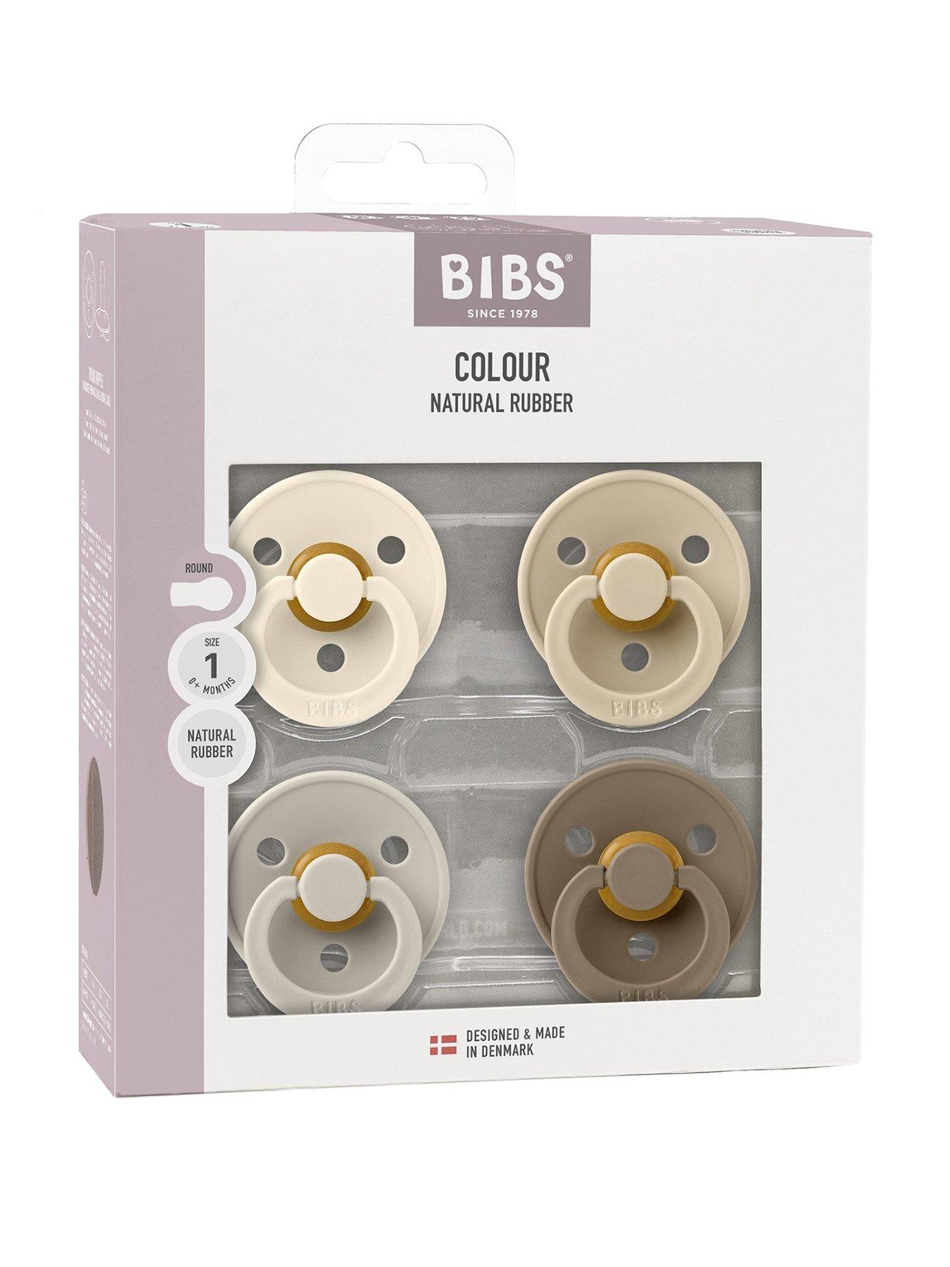 Image 2 of 6 of BIBS Pacifier Colour 4 PACK Latex Size 1 Ivory/Sand/Vanilla/Dark Oak