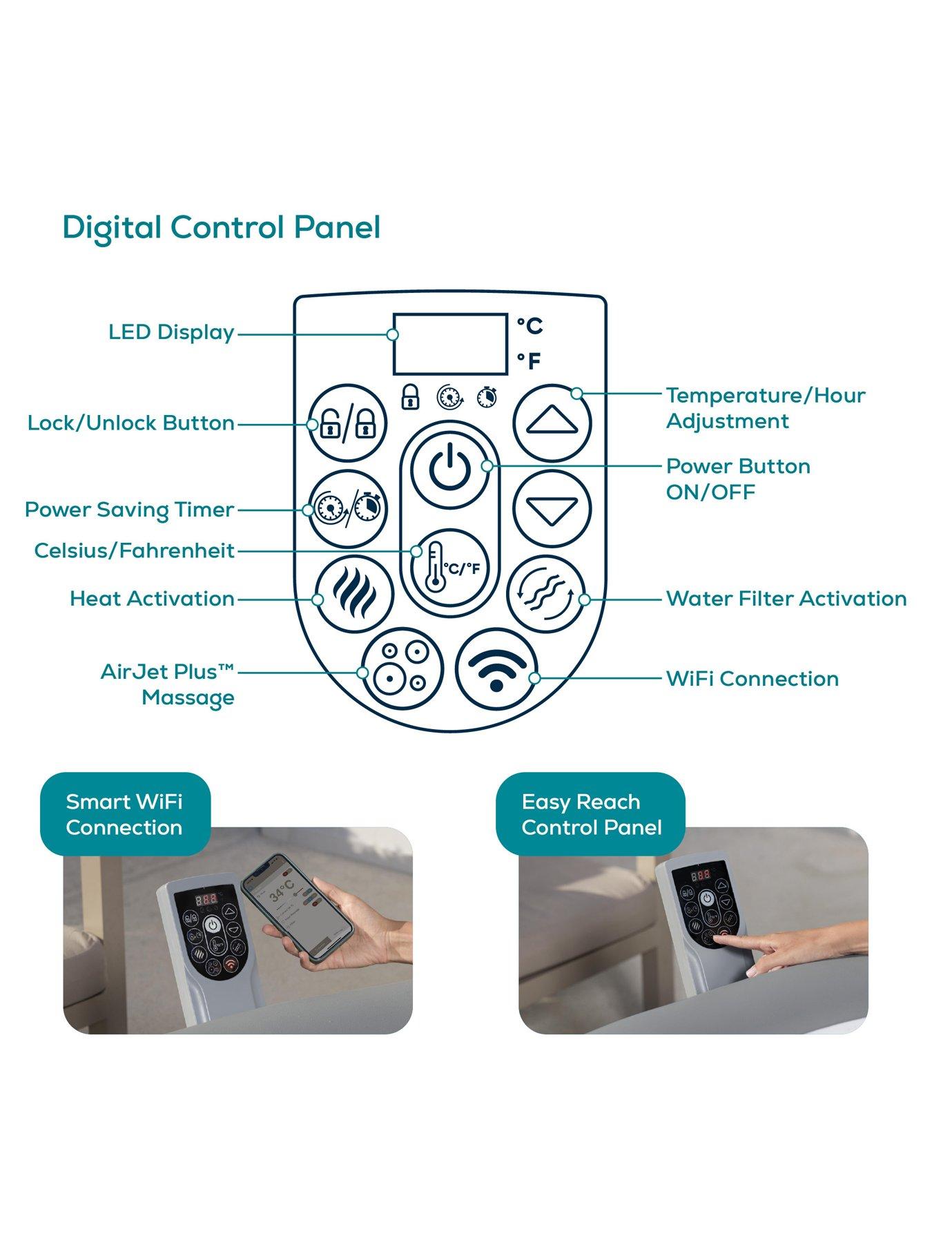 Image 7 of 7 of Lay-Z-Spa Grenada Smart EnergySense AirJet Hot Tub (6-8 Person)