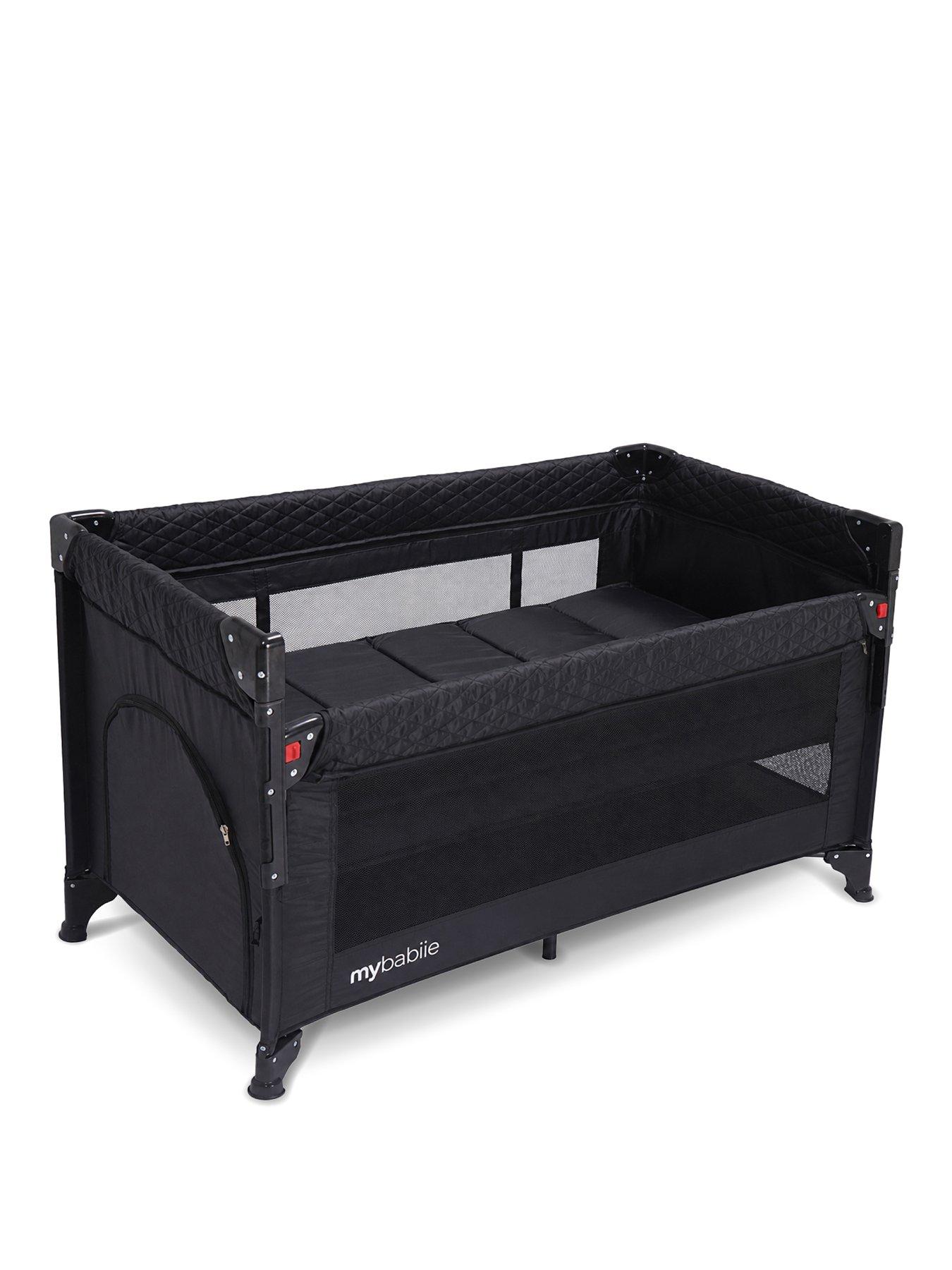My Babiie MBTC4 Luxe 4-in-1 Travel Cot - Black