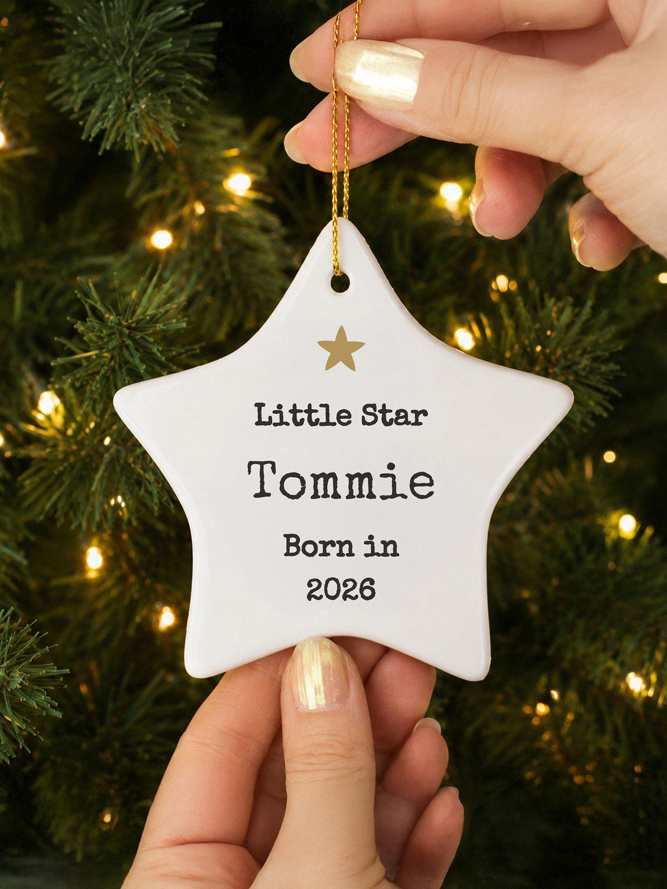 Image 2 of 3 of The Personalised Memento Company Personalised Little Star Christmas Tree Decoration