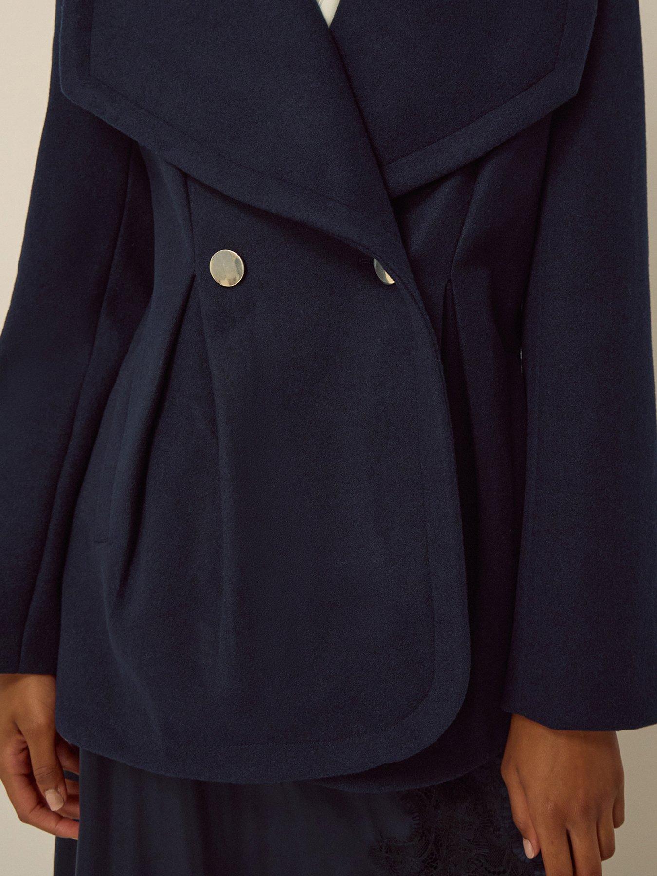 Image 5 of 5 of Monsoon Estelle Collar Coat - Blue