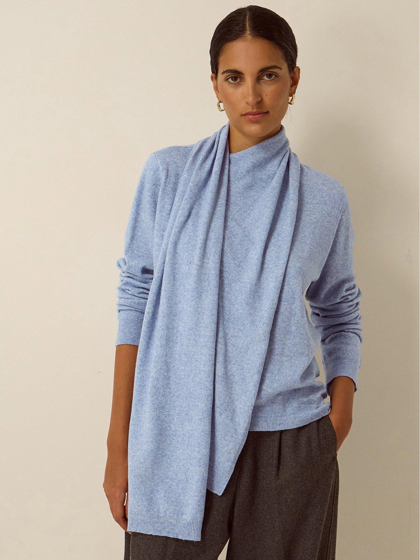 Monsoon Shaw Scarf Jumper - Blue