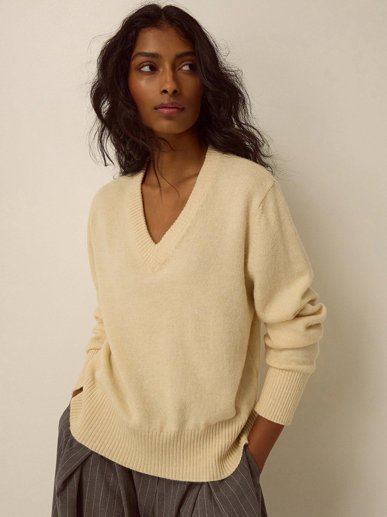 Monsoon Vikki V Neck Jumper - Yellow