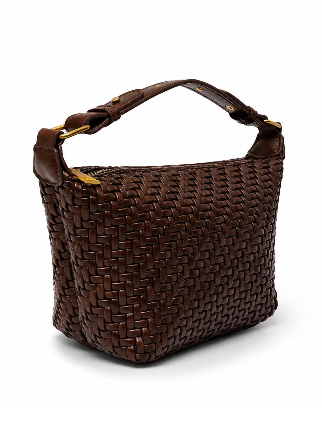 Image 2 of 4 of Glamorous Woven Shoulder Bag - Brown