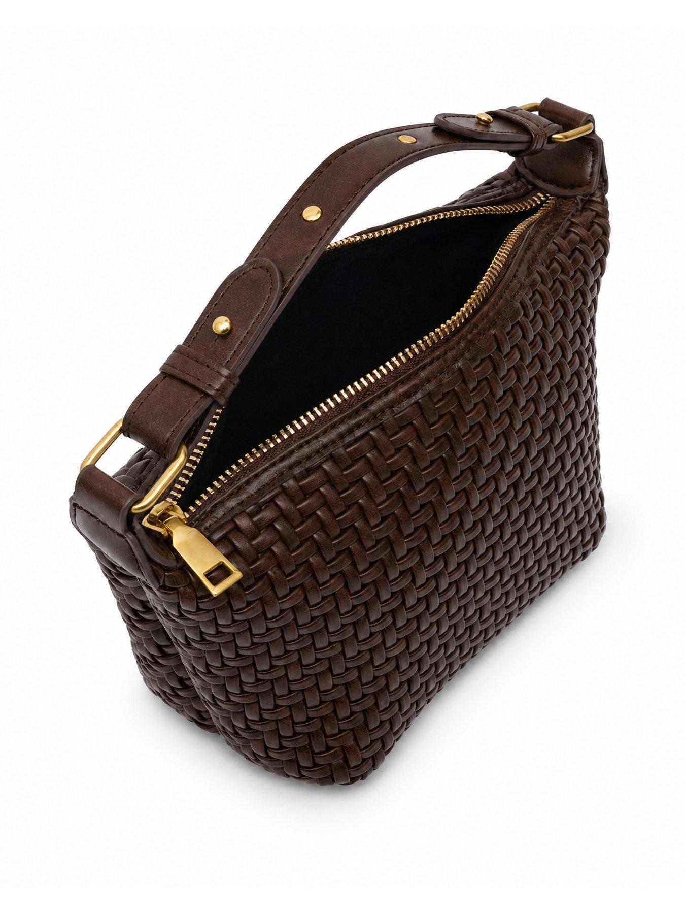 Image 4 of 4 of Glamorous Woven Shoulder Bag - Brown