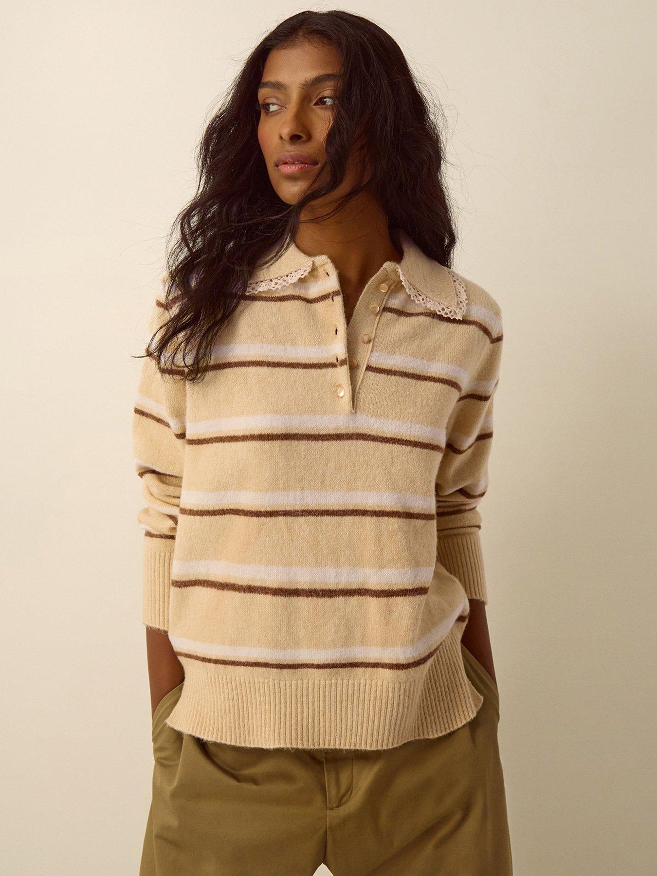 Monsoon Sutton Stripe Jumper - Yellow