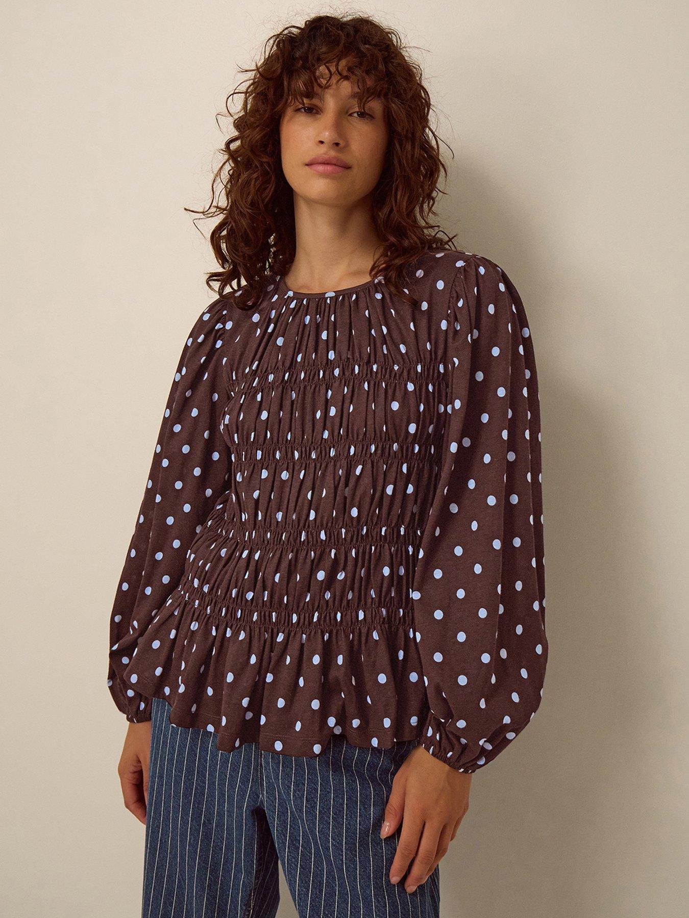 Image 1 of 4 of Monsoon Shae Shirred Jersey Top