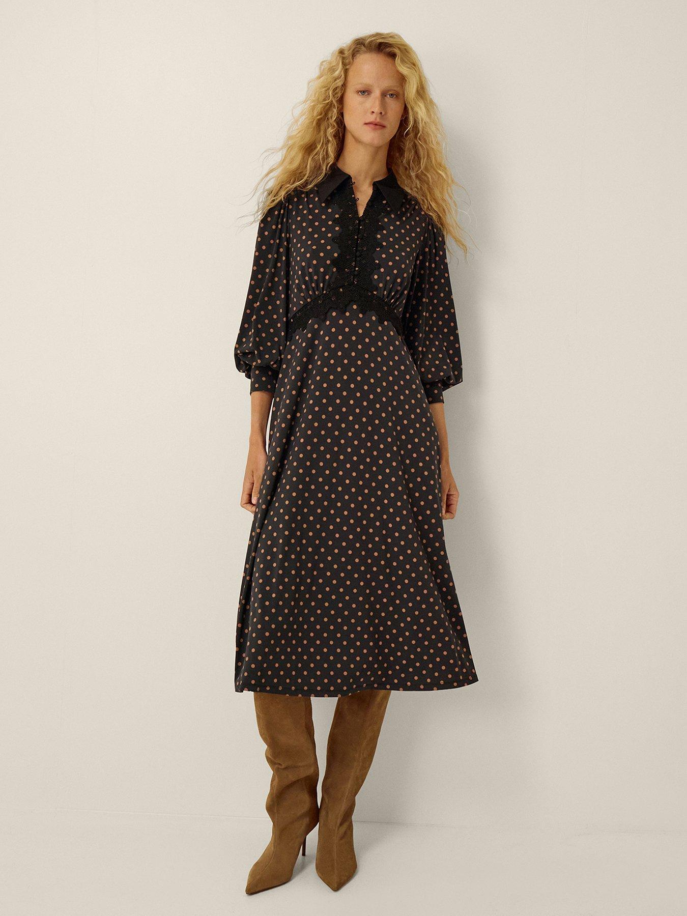 Monsoon Sally Spot Jersey Dress