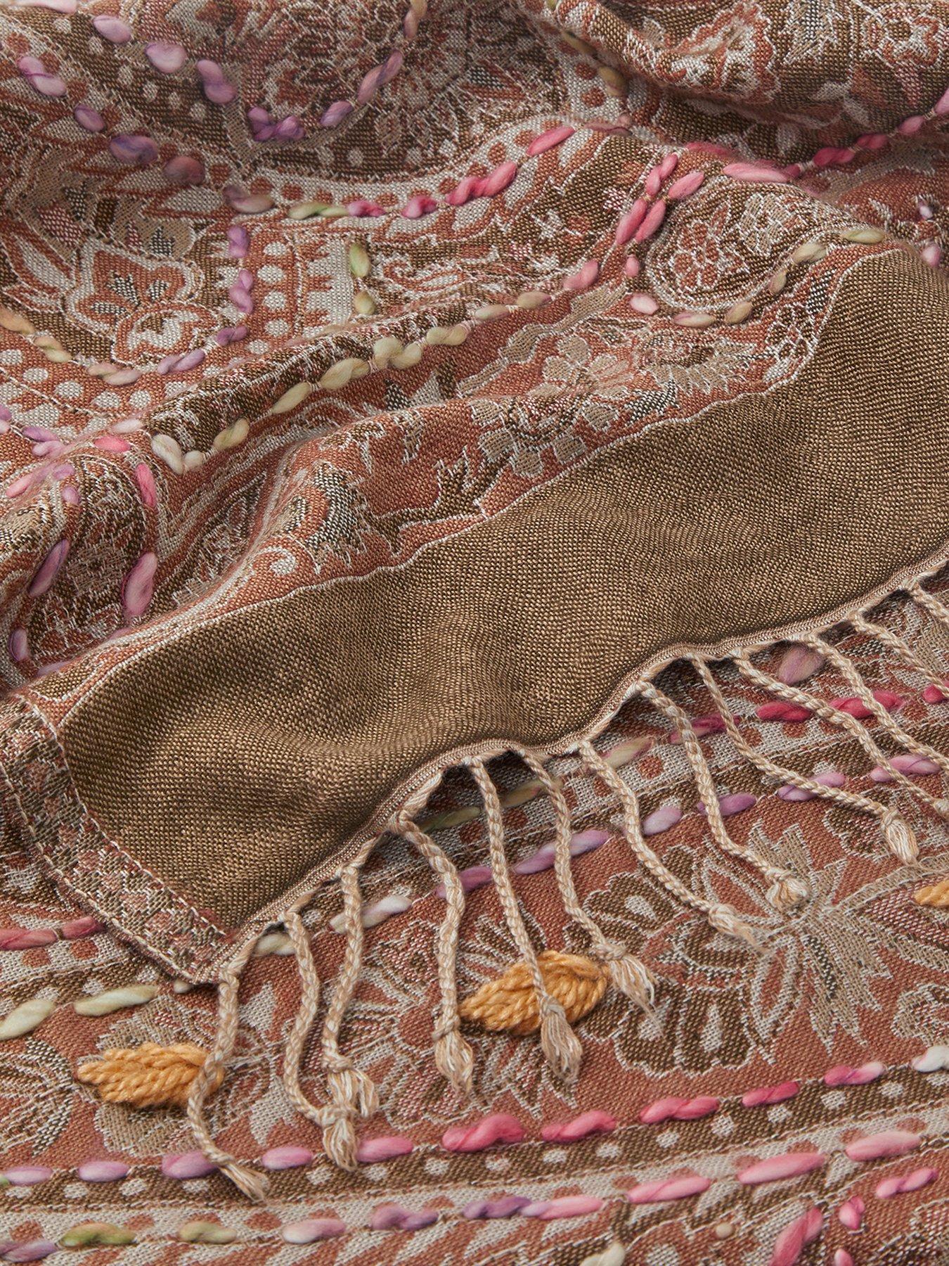 Image 2 of 2 of Monsoon Katia Paisley Print Fringed Scarf - Multi