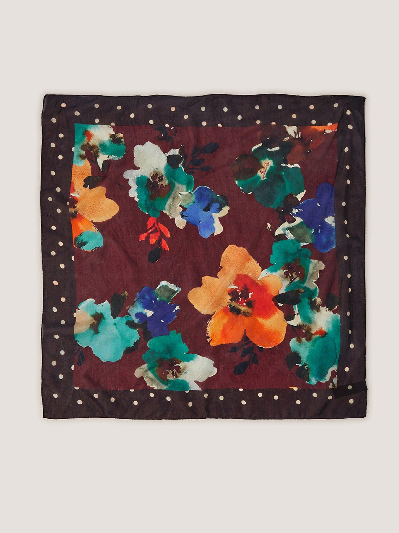 Monsoon Iselle Floral Silk Square Scarf - Multi