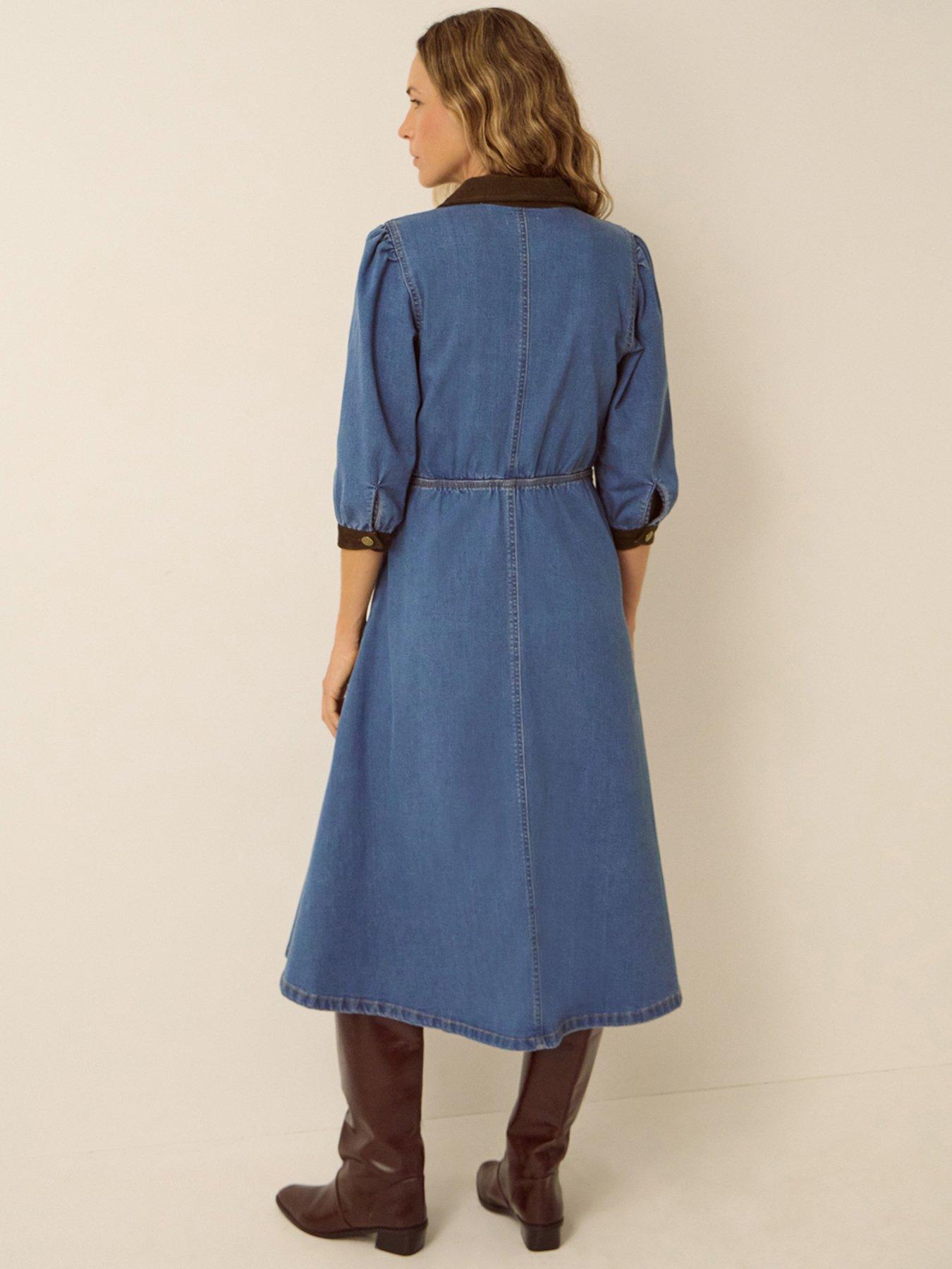 Image 2 of 4 of Monsoon Poppy Denim Dress