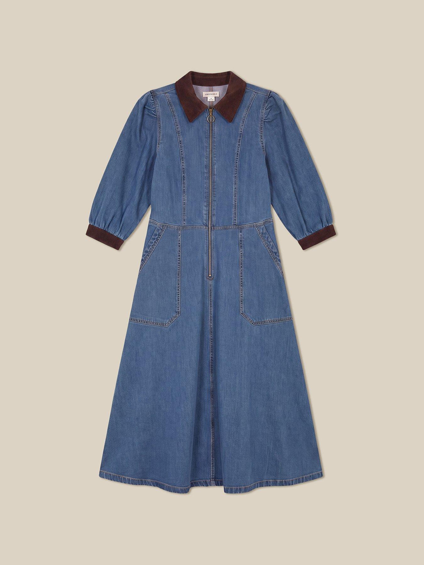 Image 4 of 4 of Monsoon Poppy Denim Dress