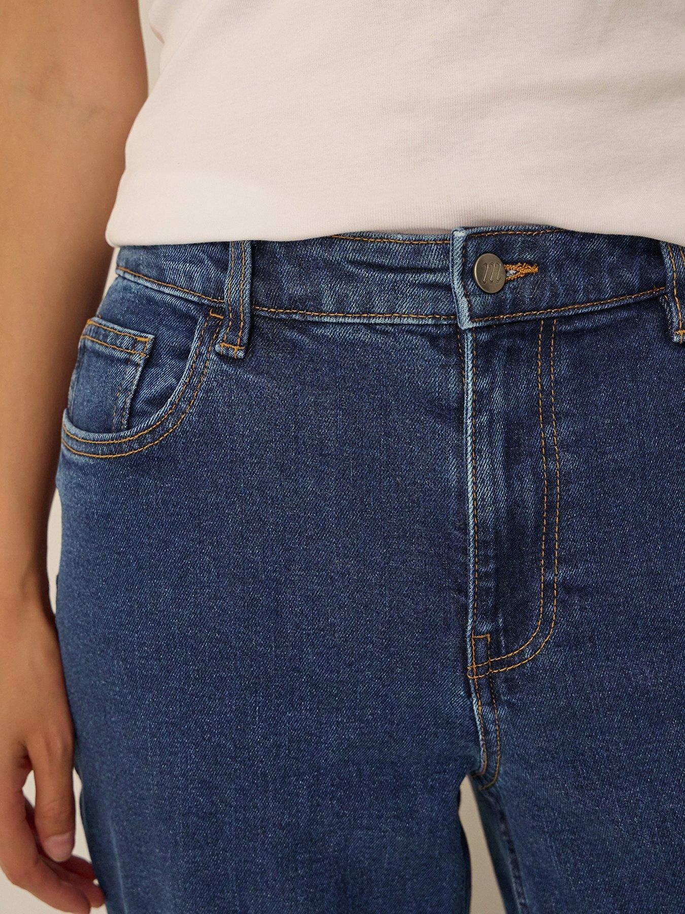 Image 3 of 4 of Monsoon Tabitha Turn Up Jeans - Blue