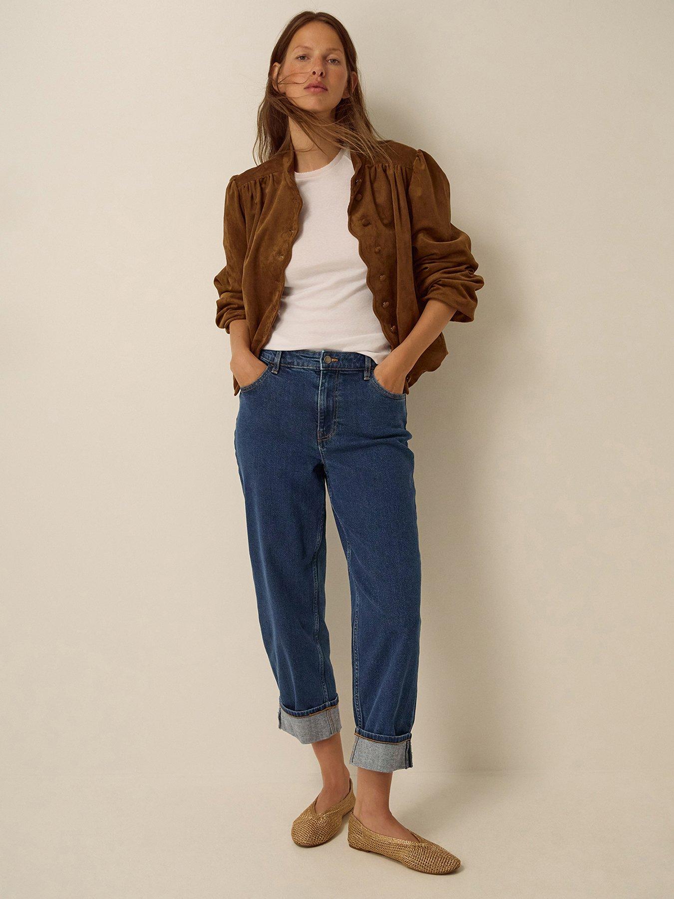 Image 4 of 4 of Monsoon Tabitha Turn Up Jeans - Blue