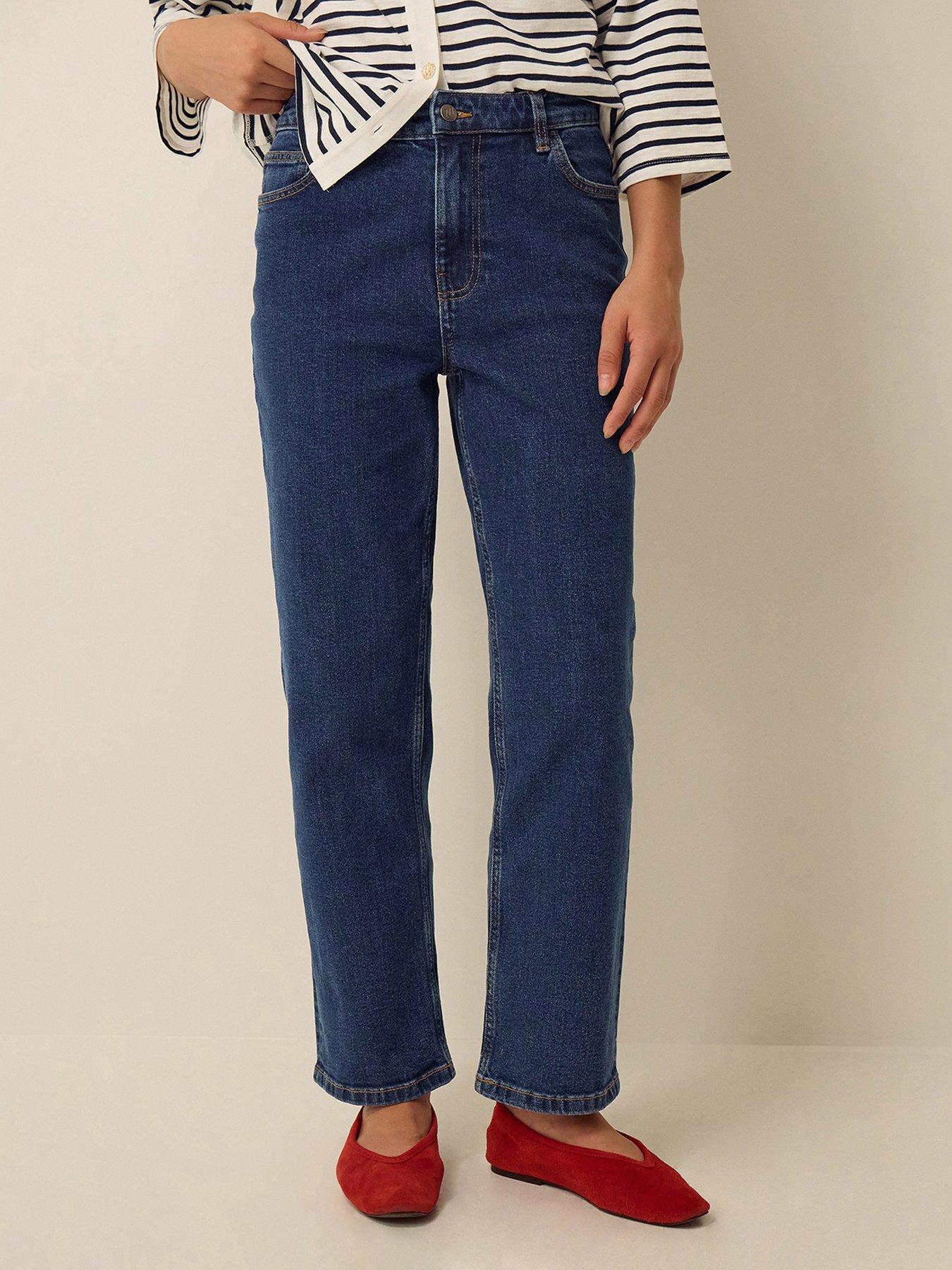 Image 1 of 4 of Monsoon Soph Straight Jeans - Blue