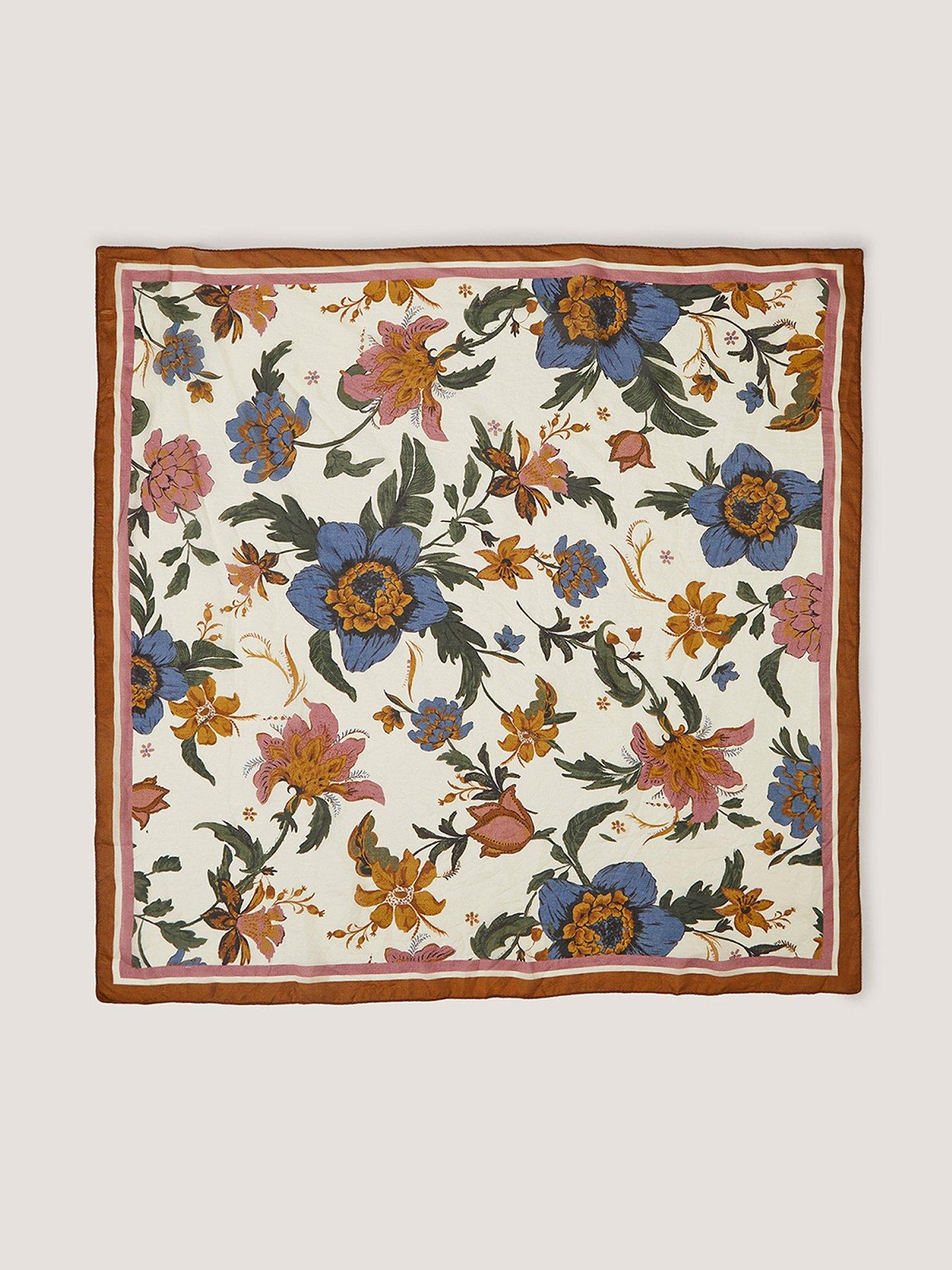 Monsoon Princella Floral Silk Square Scarf - Multi