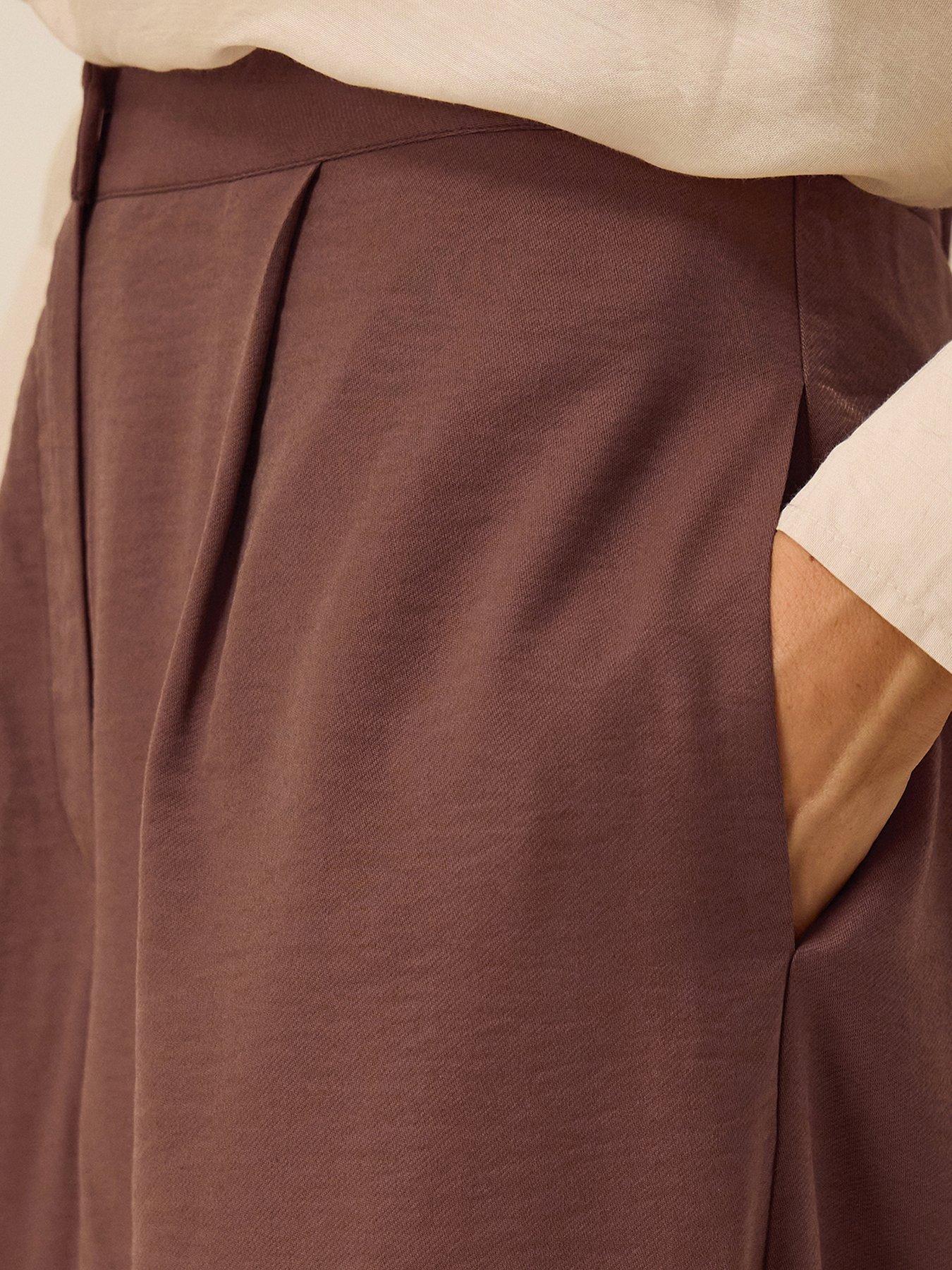 Image 4 of 4 of Monsoon Raina Barrel Trousers - Brown