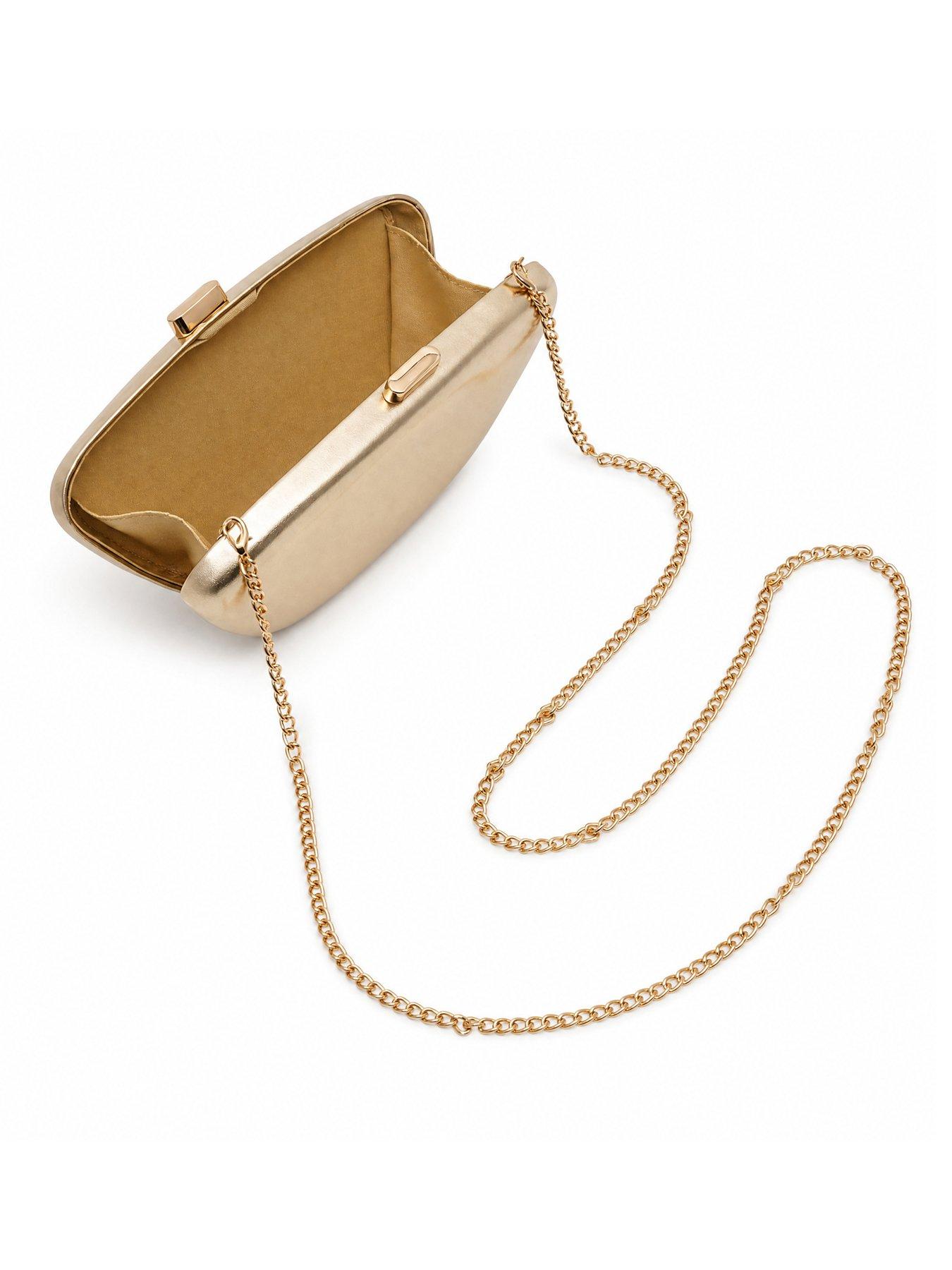 Image 5 of 5 of Glamorous Metallic Clutch Bag - Gold