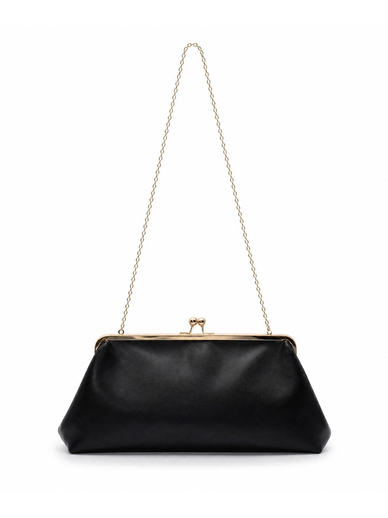 Image 2 of 5 of Glamorous Large Frame Clutch Bag - Black
