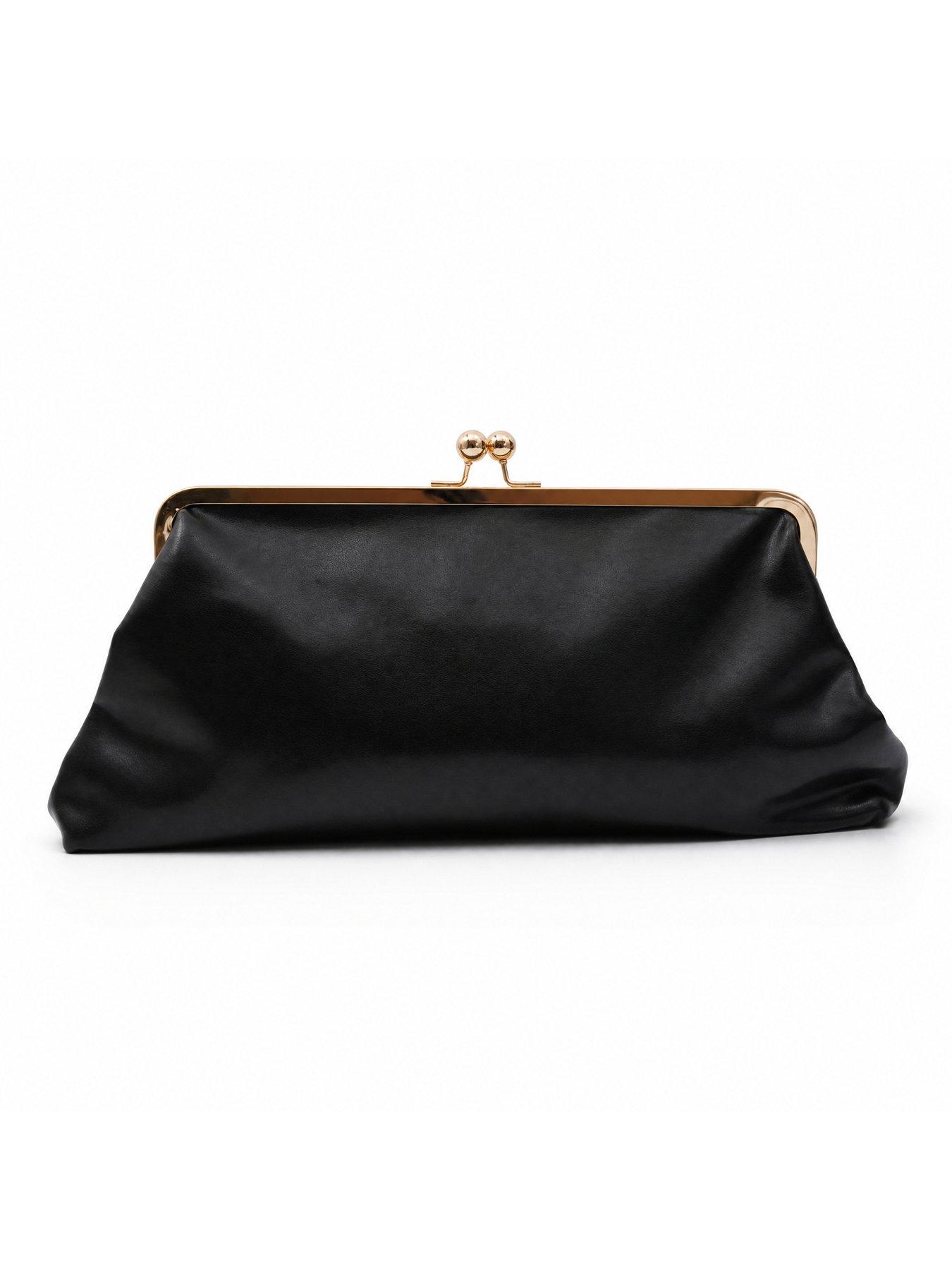 Image 3 of 5 of Glamorous Large Frame Clutch Bag - Black