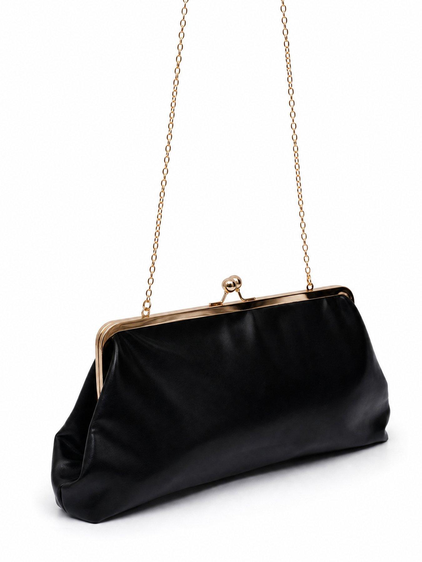 Image 4 of 5 of Glamorous Large Frame Clutch Bag - Black