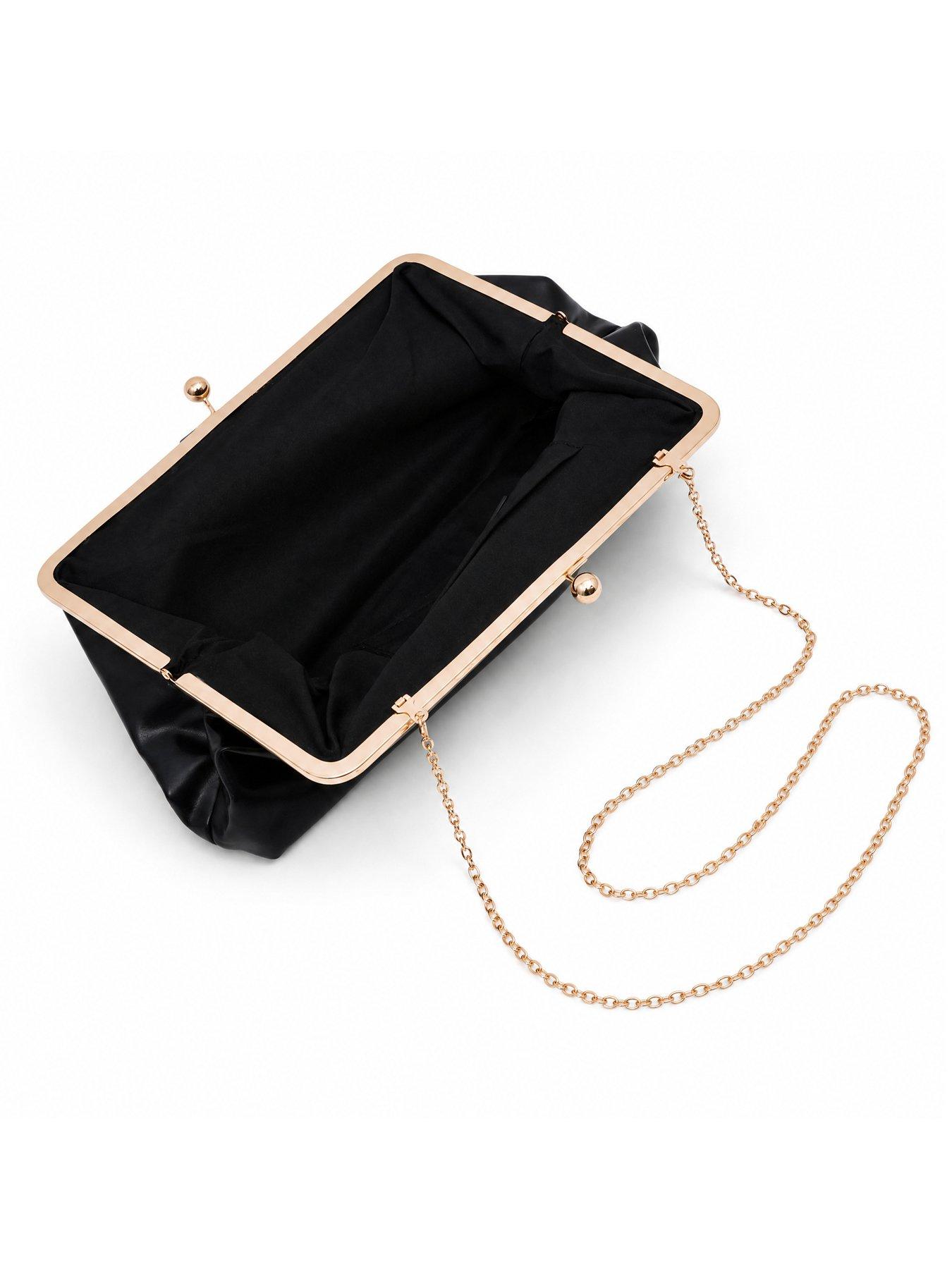 Image 5 of 5 of Glamorous Large Frame Clutch Bag - Black