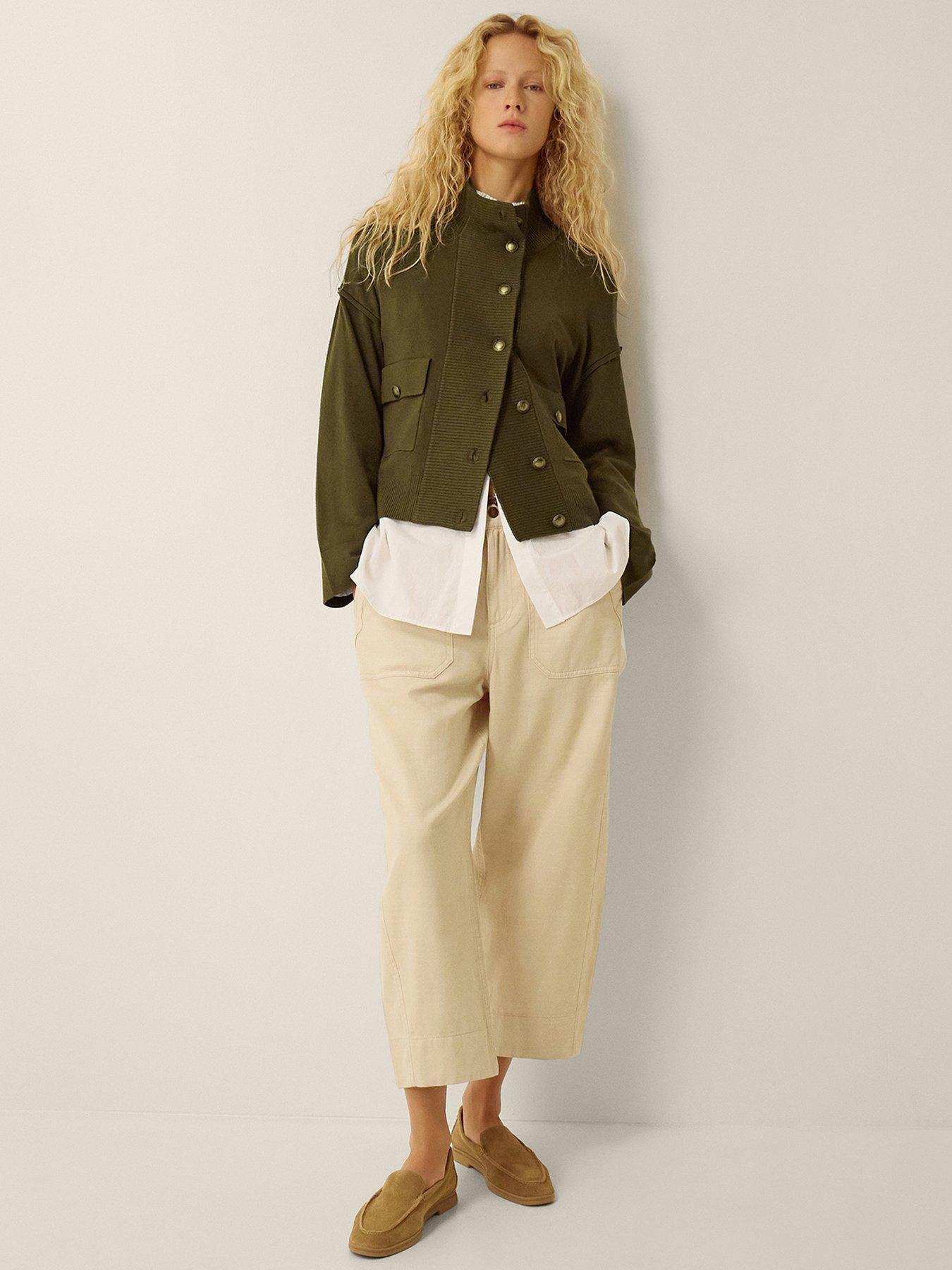 Monsoon Naya Knit Bomber - Green