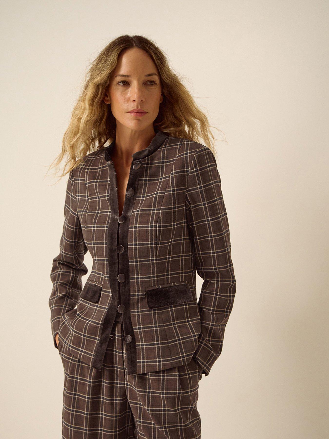 Image 2 of 6 of Monsoon Gracie Check Jkt