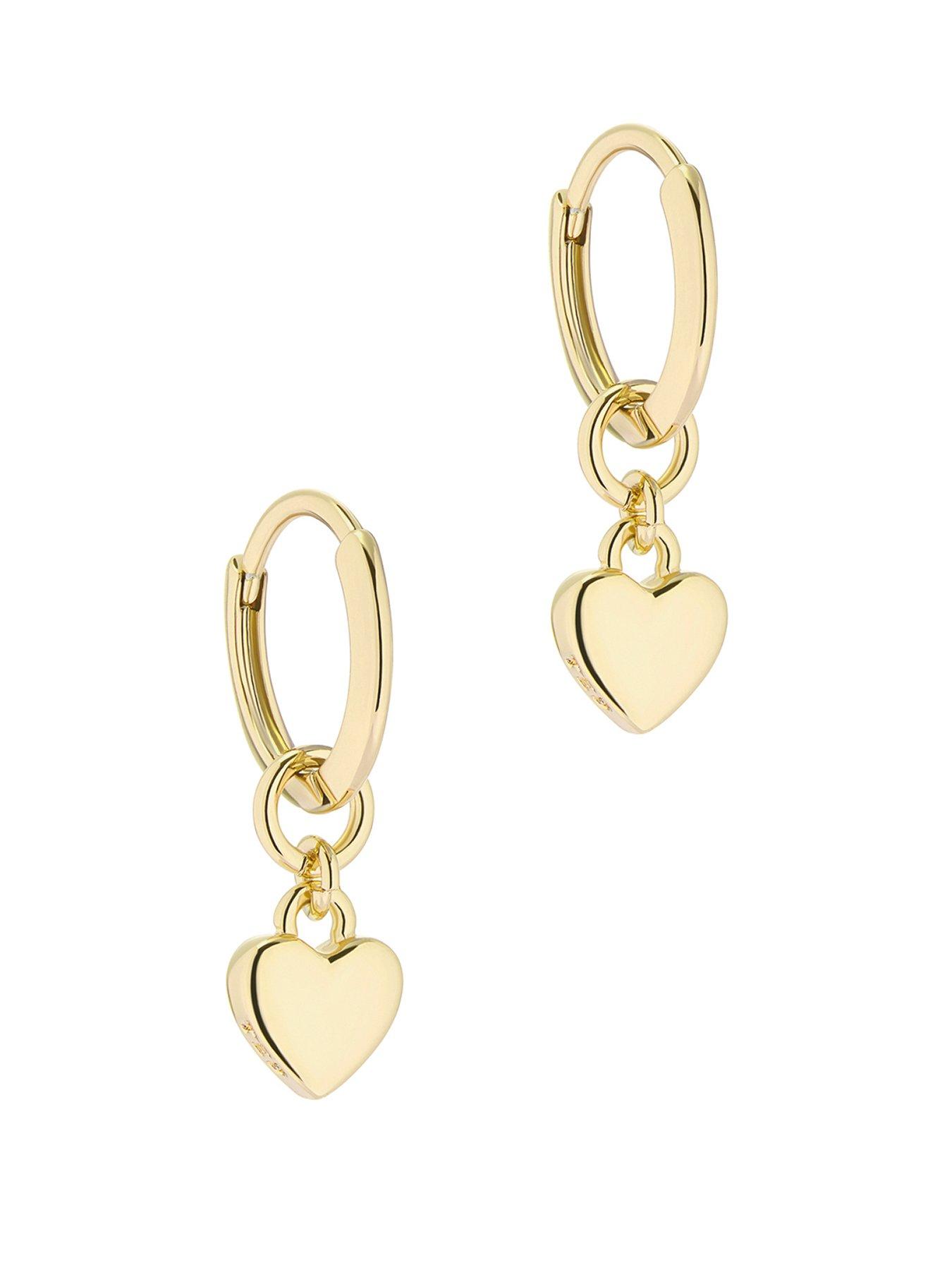 Image 1 of 5 of Ted Baker HARRYE: Tiny Heart Huggie Earrings