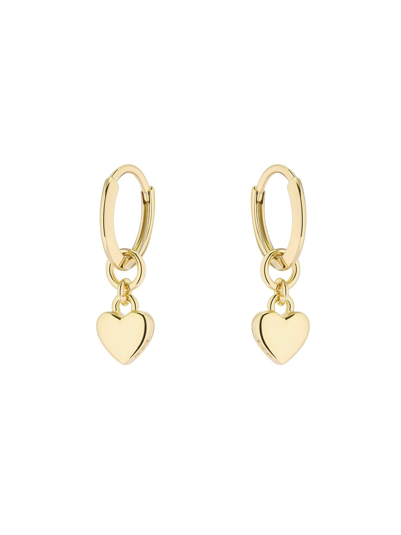Image 3 of 5 of Ted Baker HARRYE: Tiny Heart Huggie Earrings