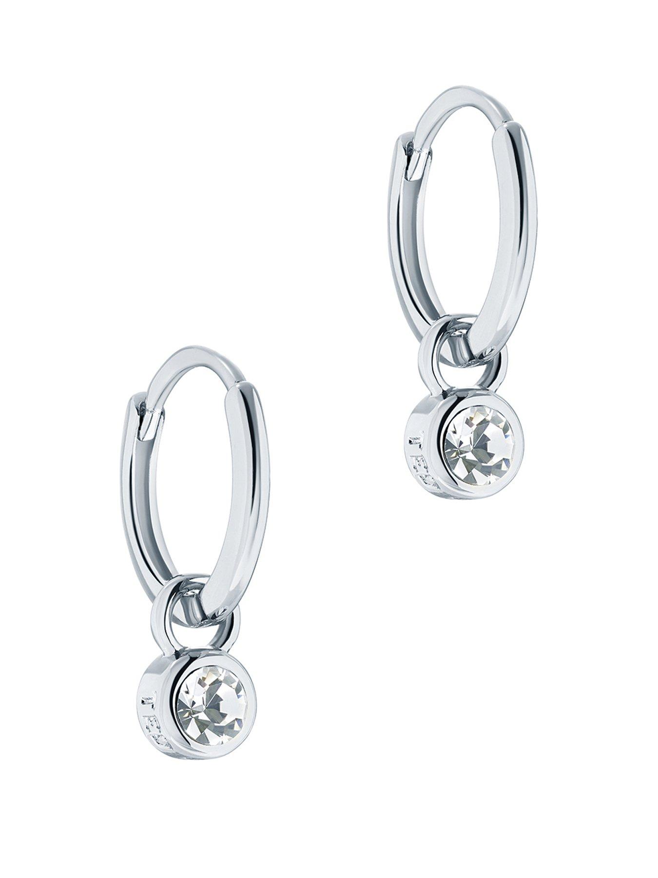 Image 1 of 6 of Ted Baker SINALAA: Crystal Huggie Earrings
