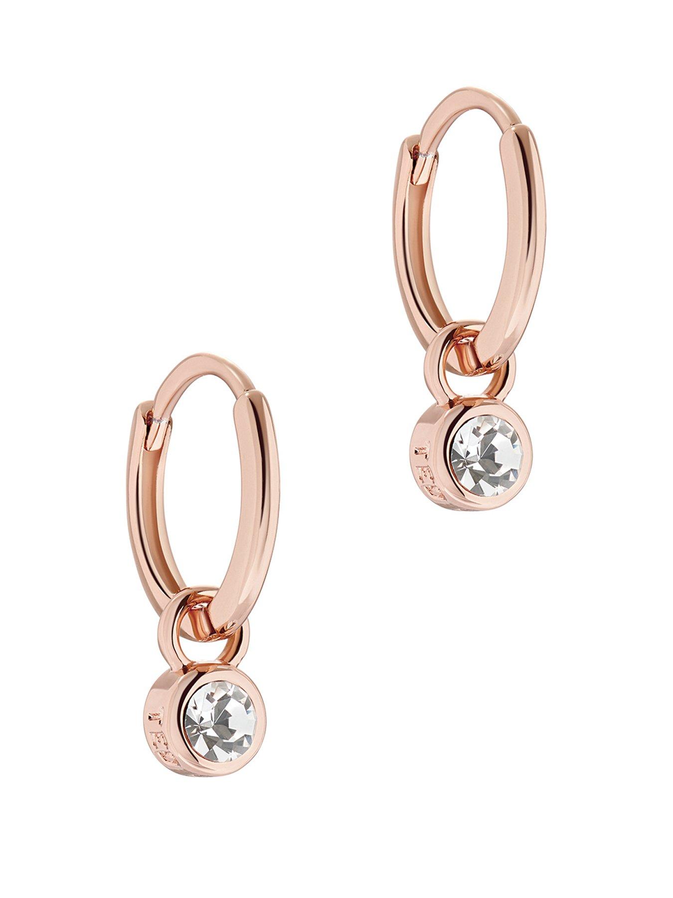 Image 1 of 6 of Ted Baker SINALAA: Crystal Huggie Earrings