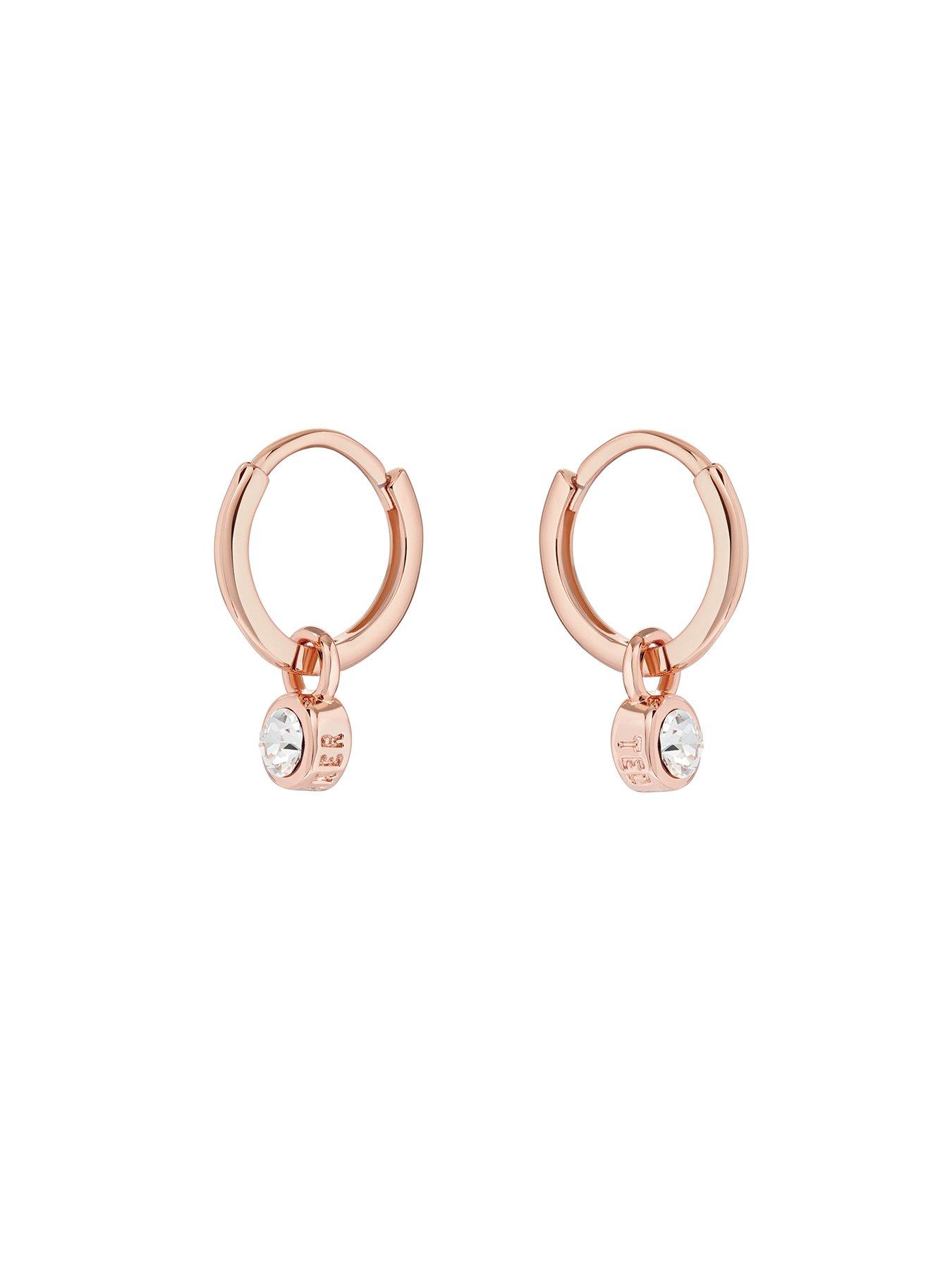 Image 2 of 6 of Ted Baker SINALAA: Crystal Huggie Earrings