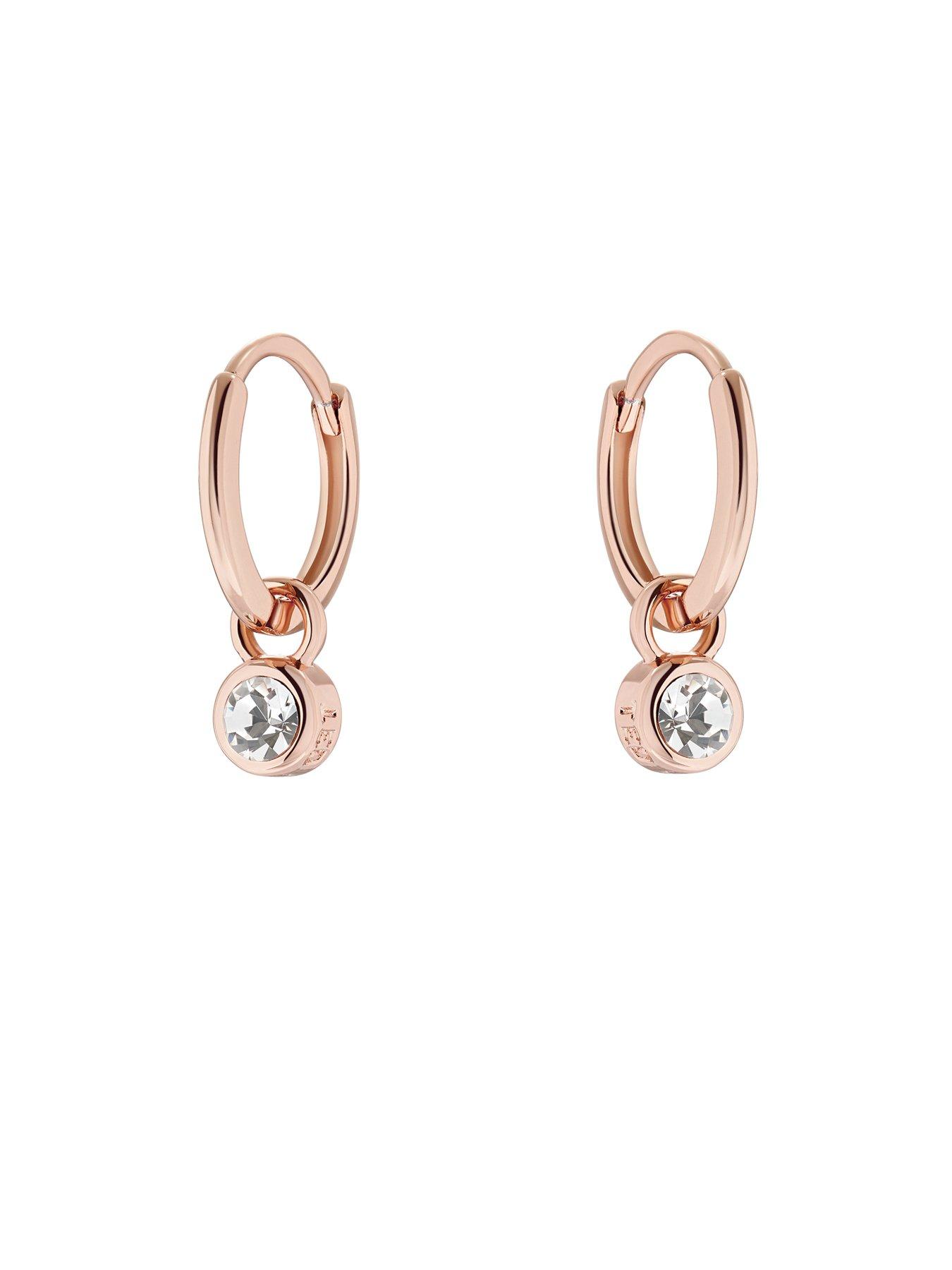 Image 3 of 6 of Ted Baker SINALAA: Crystal Huggie Earrings