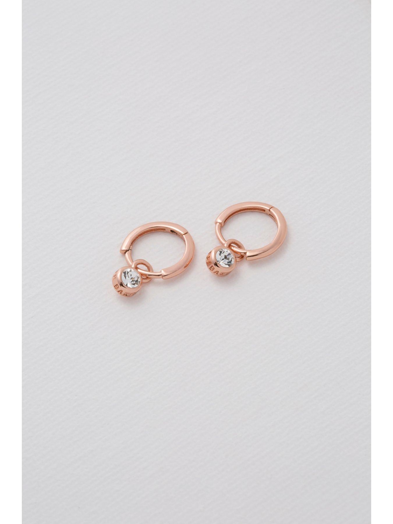 Image 5 of 6 of Ted Baker SINALAA: Crystal Huggie Earrings