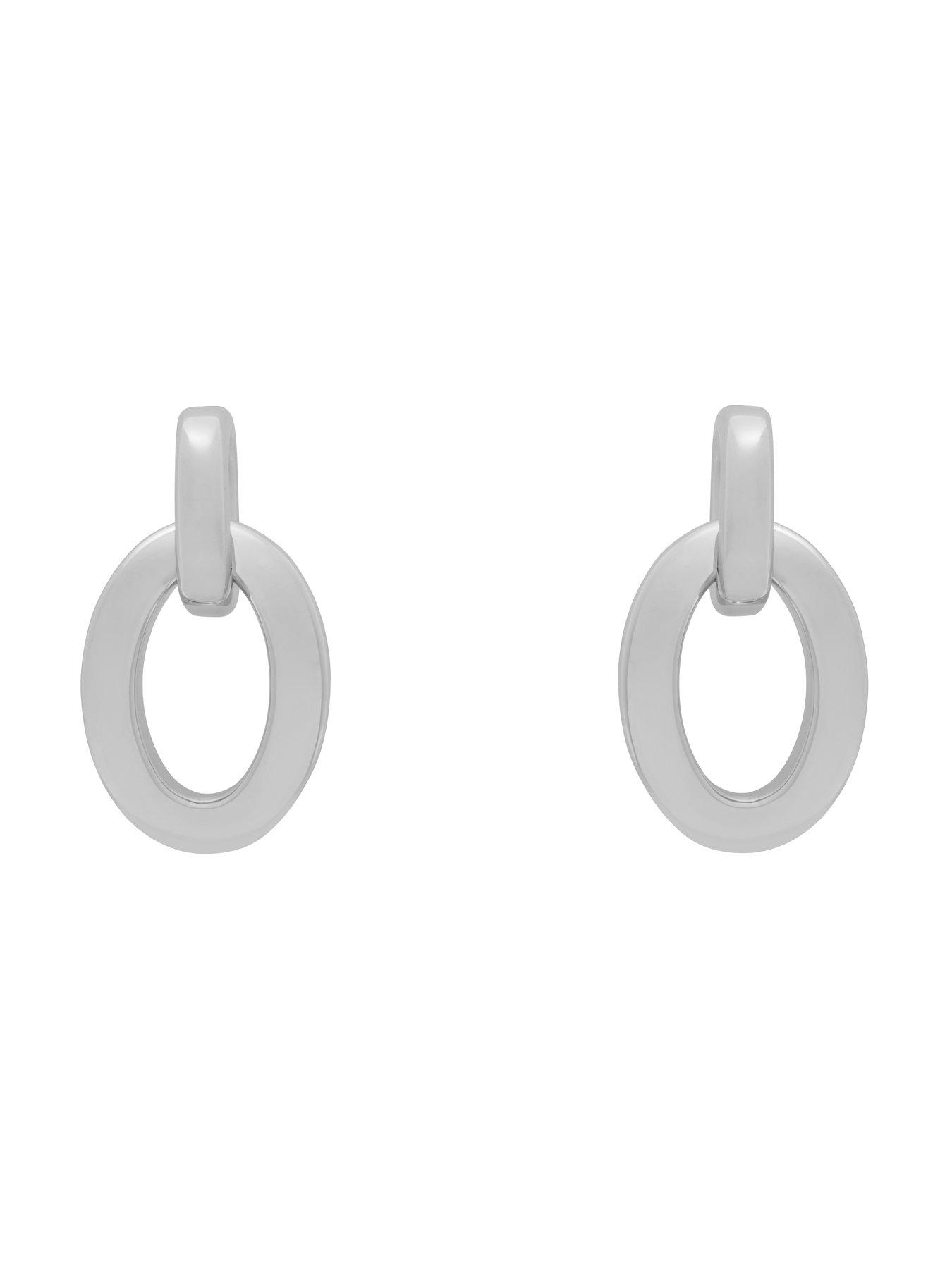 Image 2 of 7 of Karen Millen Chain Link Drop Earrings