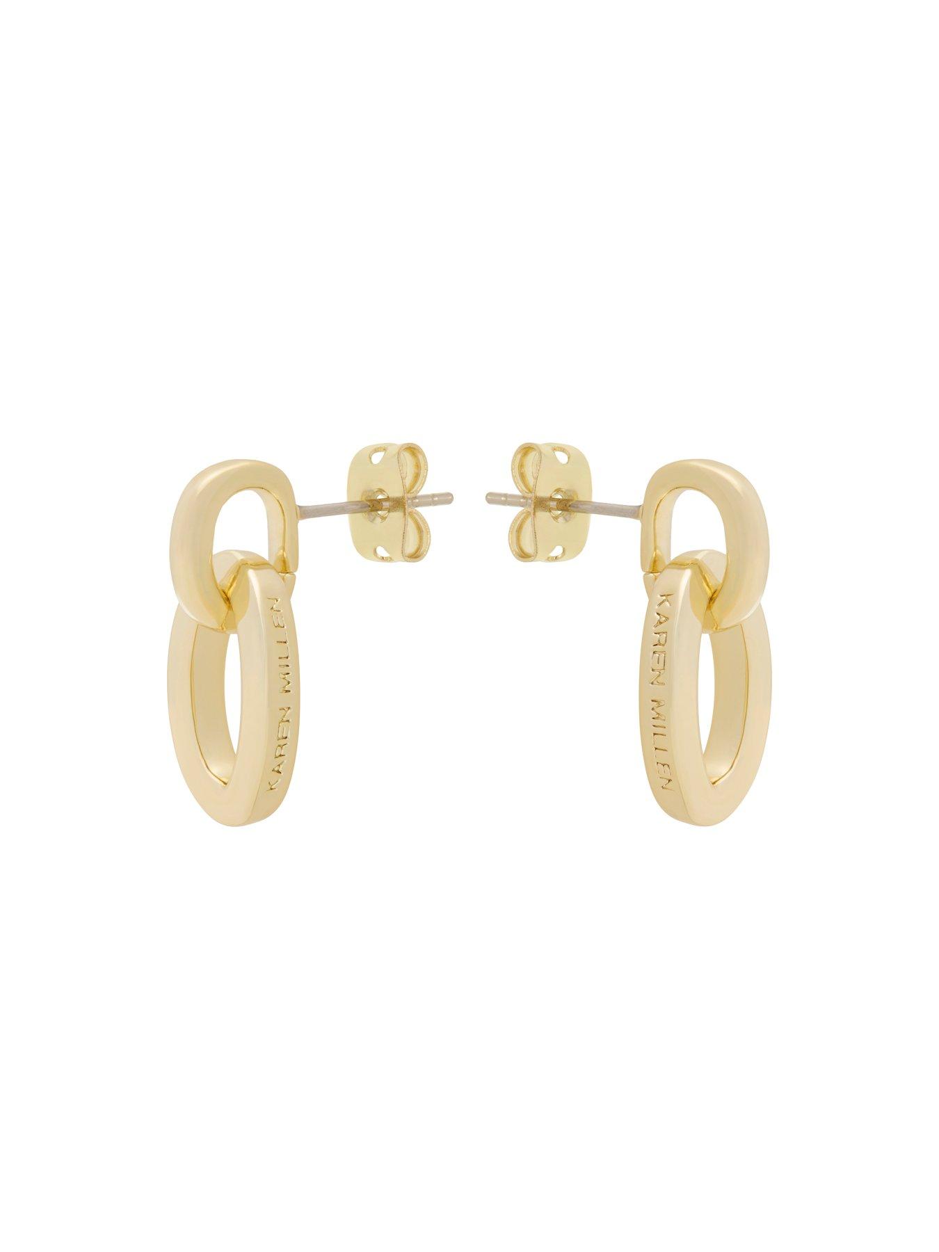 Image 3 of 7 of Karen Millen Chain Link Drop Earrings