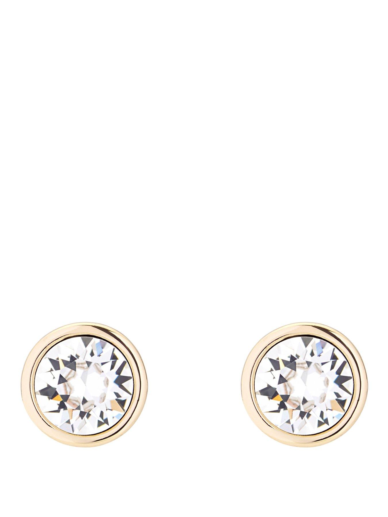 Karen Millen Crystal Dot Stud Earrings